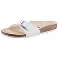 birkenstock slippers madrid smalle schoenwijdte, met ergonomisch gevormd voetbed wit