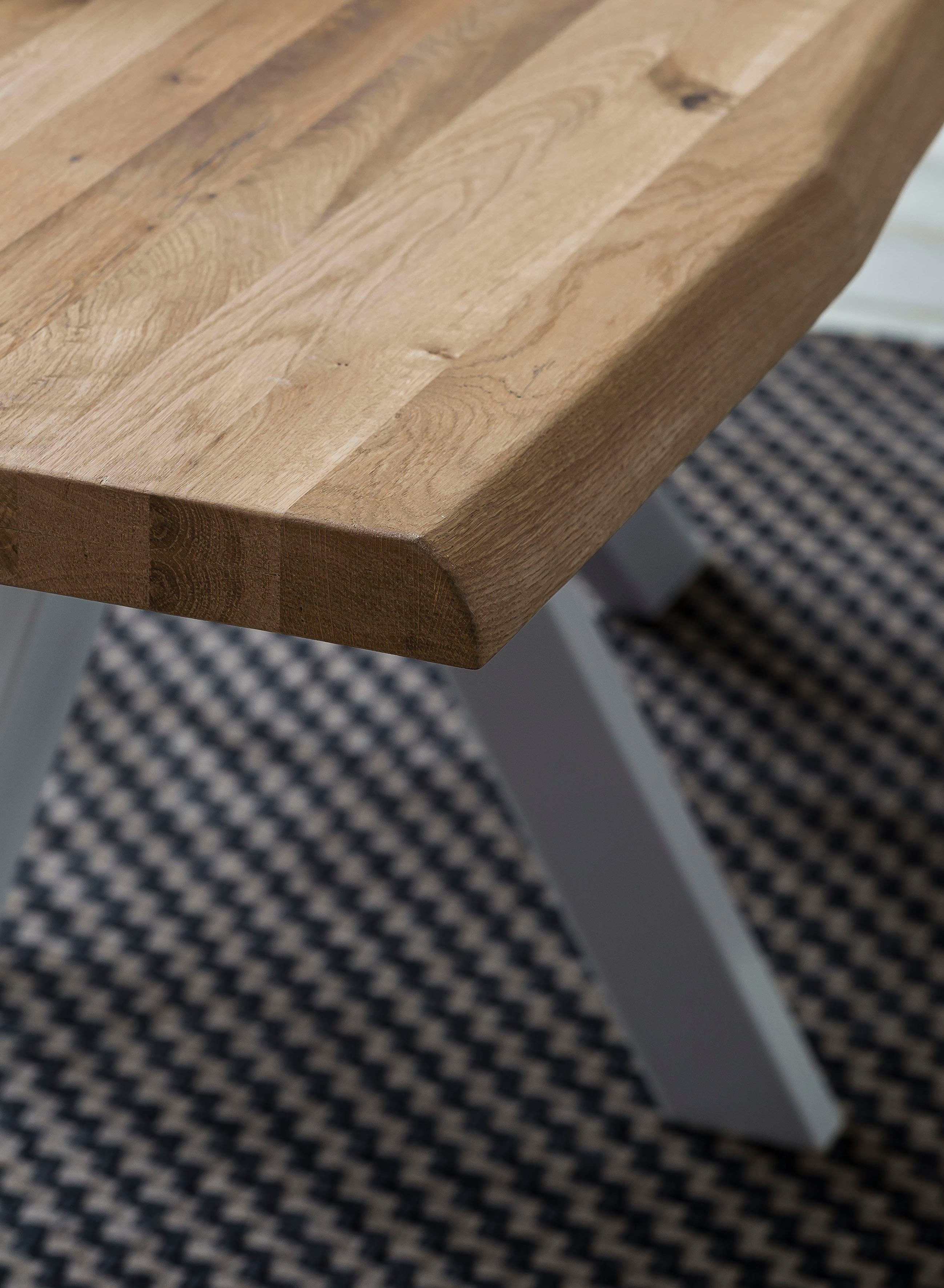 Home affaire Eettafel Tristan natur met echte boomrand