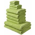 my home handdoekenset inga met fijne rand (set, 10-delig) groen