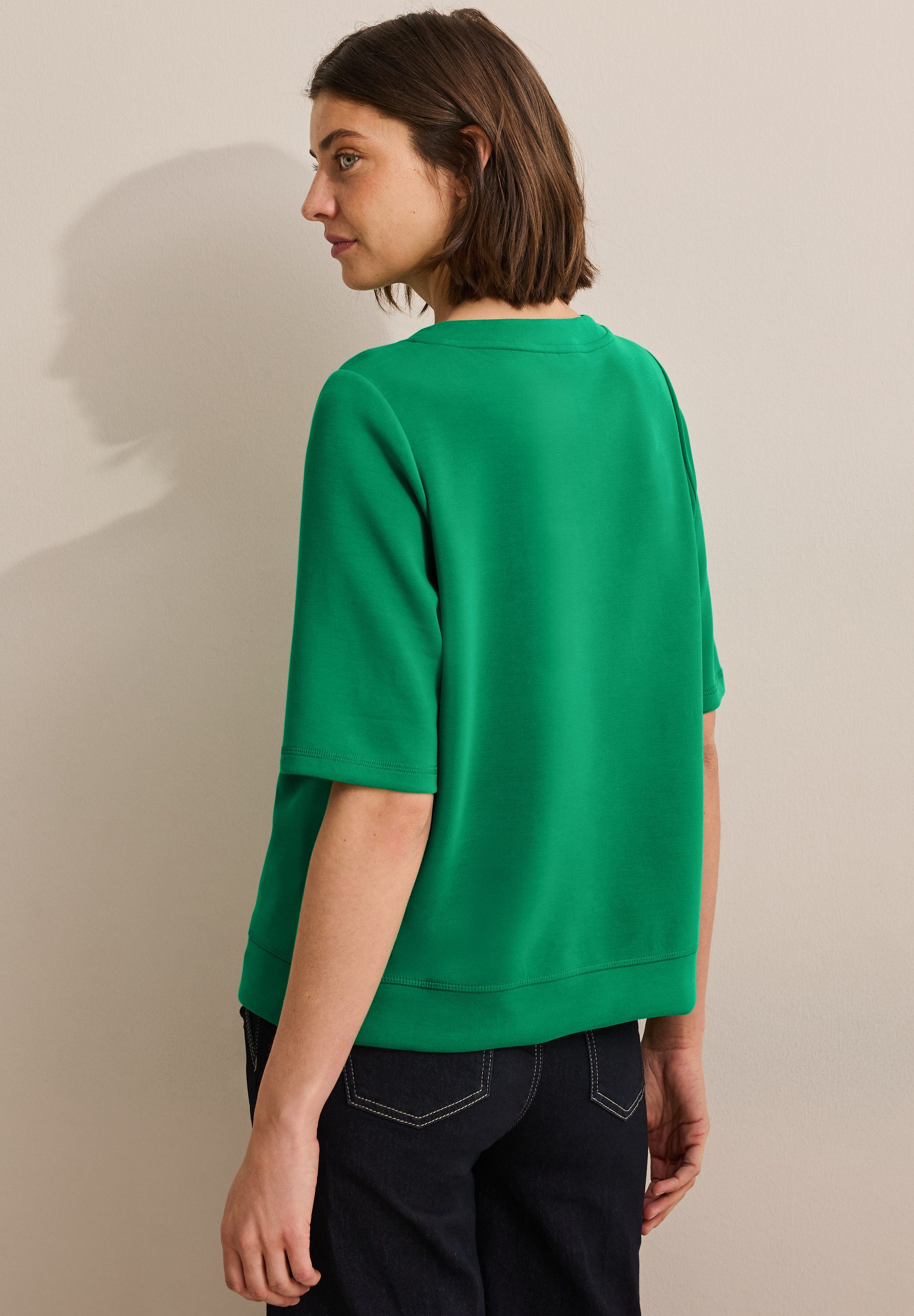 Cecil Sweatshirt korte mouwen, met u-hals