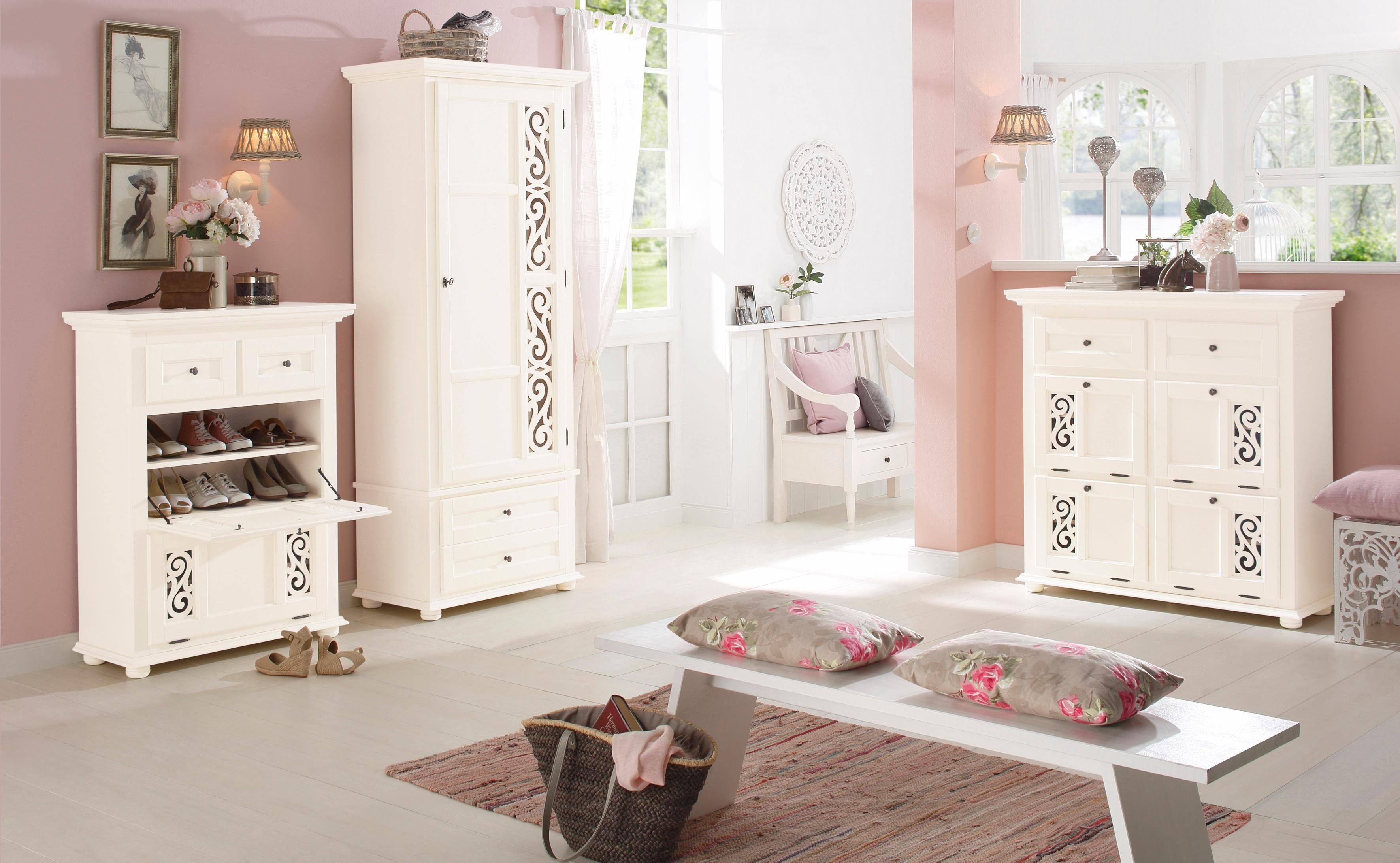 Home affaire Schoenenkast Arabeske met mooie ornamenten in de klepfront, breedte 90 cm