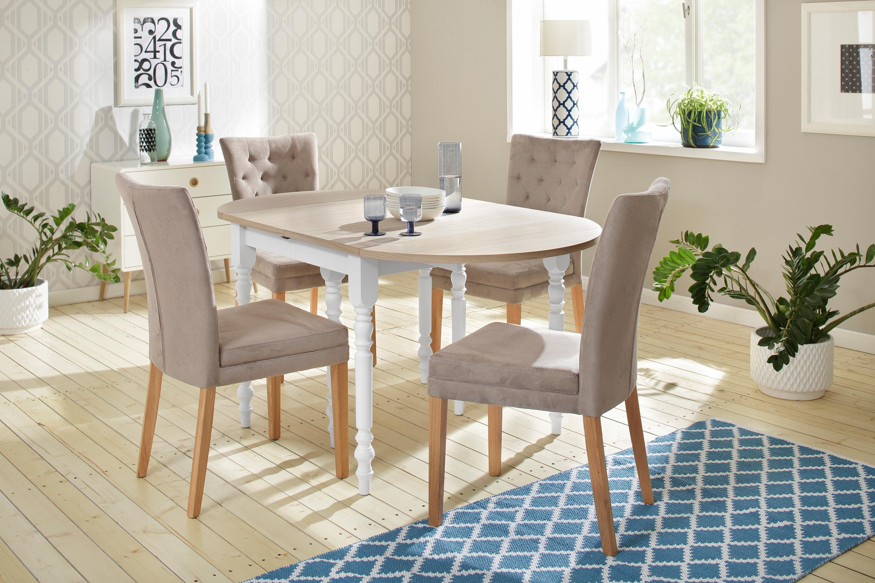 Home affaire Eetkamerstoel Colorado BESTSELLER Polsterstoel Poten in eiken of noten. In set van 2, 4 of 6