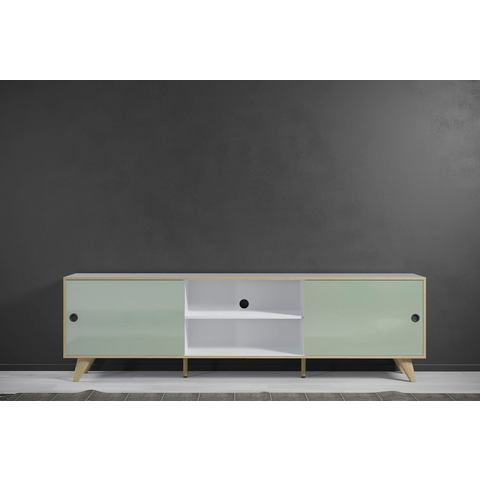 Adelaide Tv-meubel 2 Deuren, 1 Plank Wit,groen.