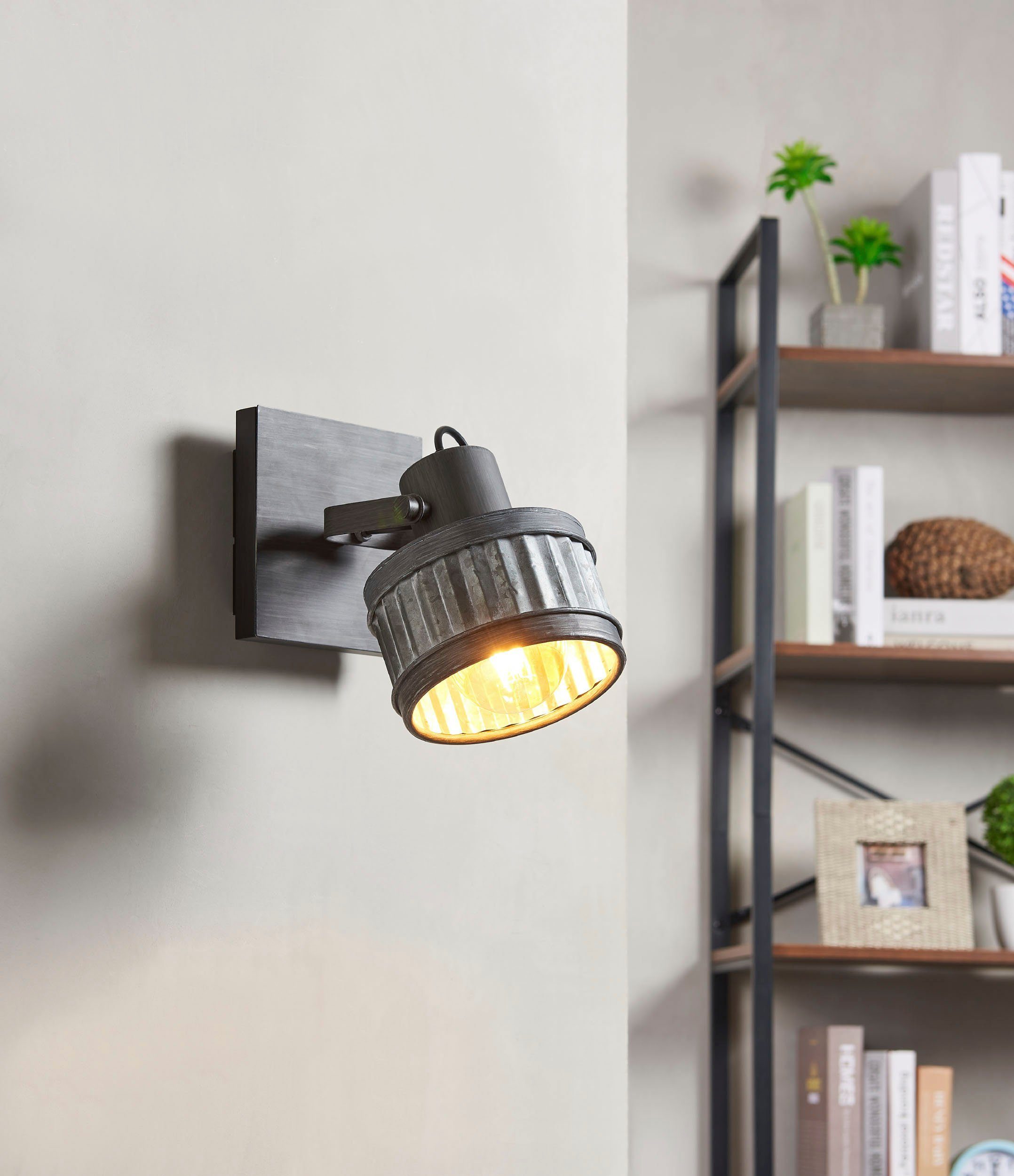 EGLO Plafondlamp TURROCK Plafondlamp in grijs en zwart van staal - excl. E27 - 28W (1 stuk)