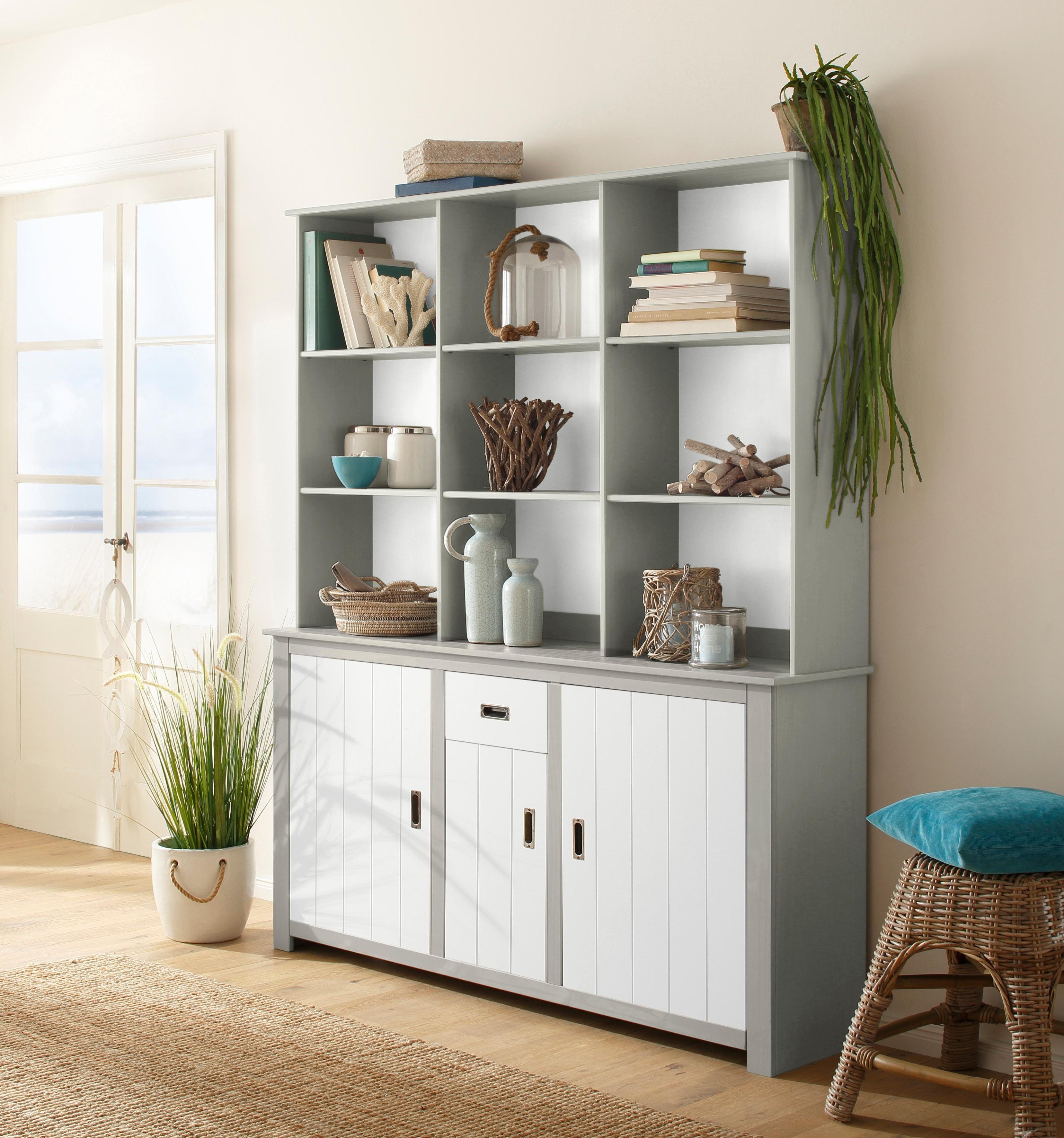 Home affaire Buffetkast Kampen Breedte 158 cm buffetkasten grijs