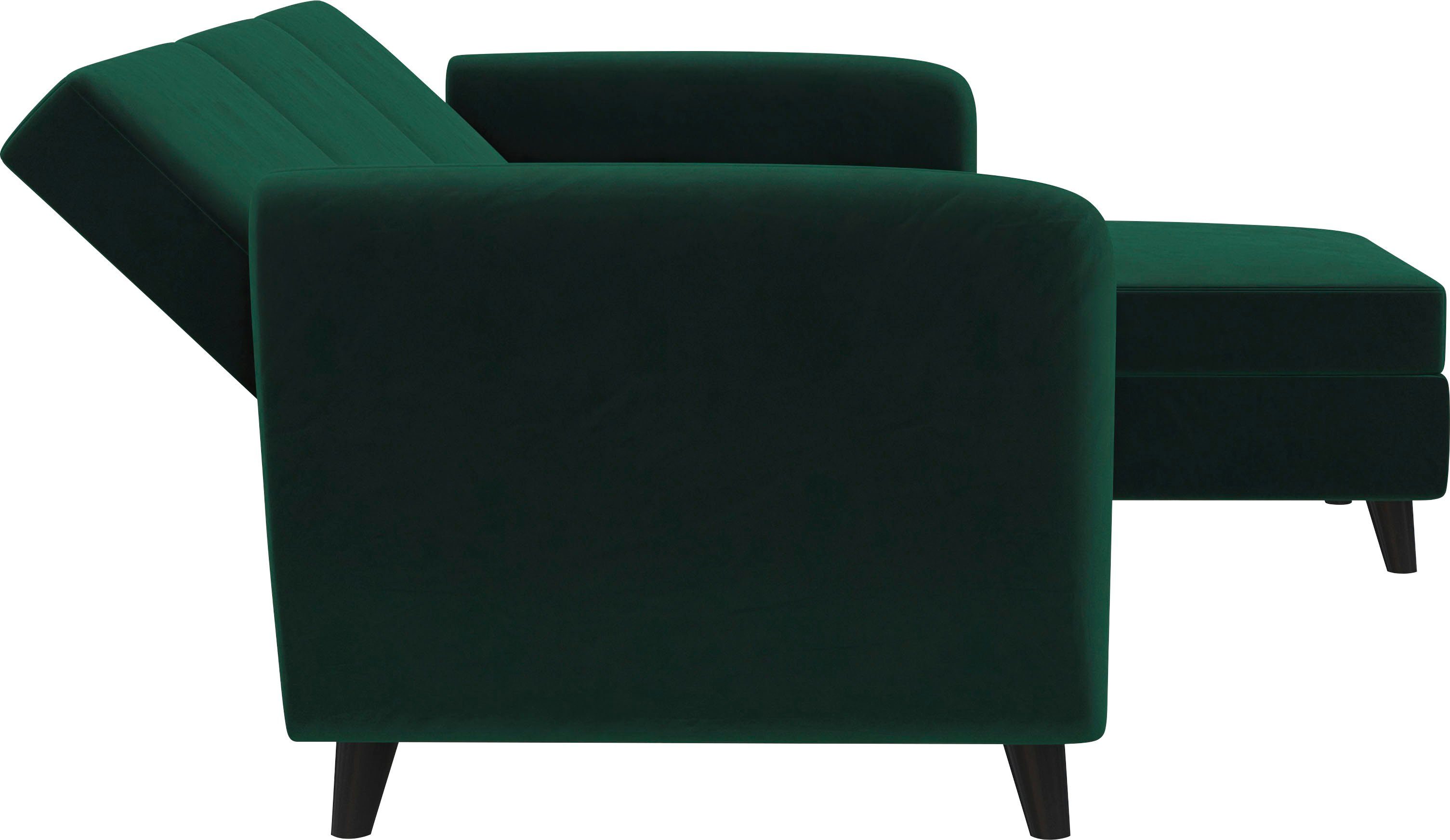 Dorel Home Hoekbank Perry, L-vorm Rugleuning, verschillende kleurvarianten, zithoogte 43 cm, breedte 219 cm
