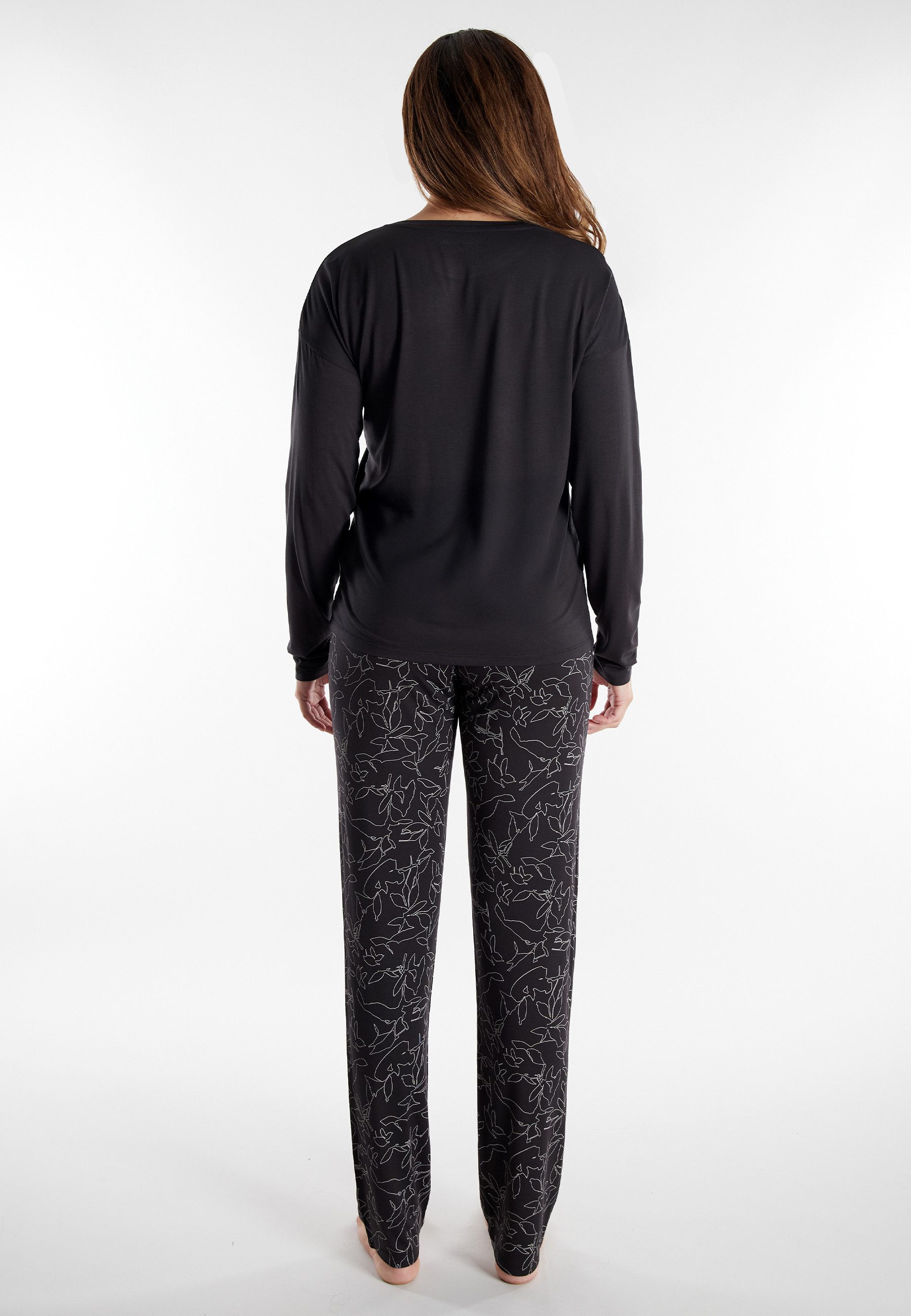Tom Tailor Pyjama Xanthi met lange mouwen, ronde hals (2-delig)