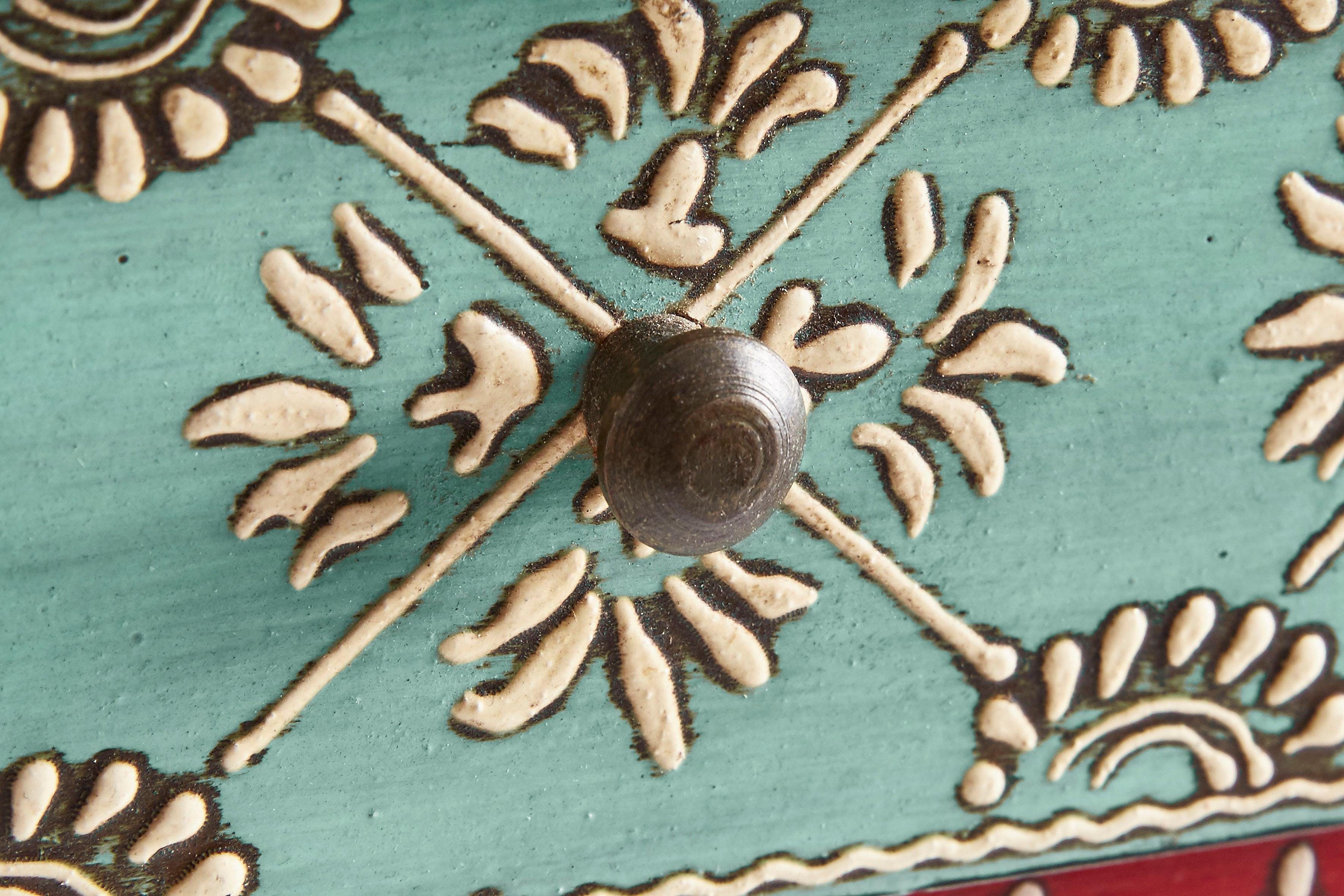 Home affaire Bijzettafel met de hand gemaakt en met de hand beschilderd