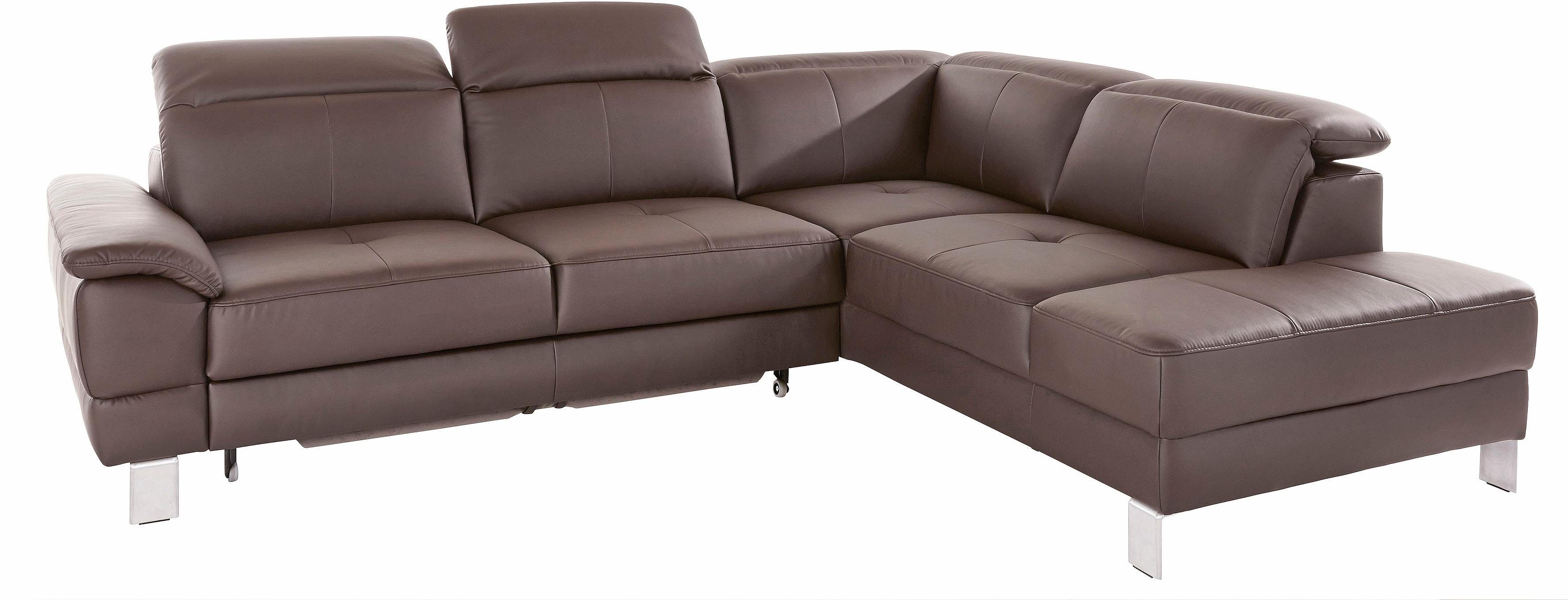 exxpo - sofa fashion Hoekbank Mantua, L-vorm met hoofd- of rugverstelling, bedfunctie en bedlade