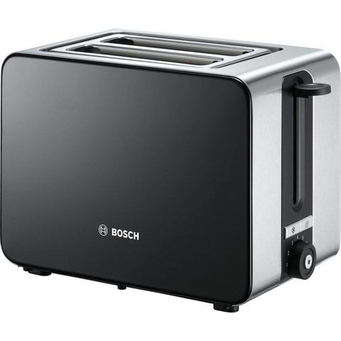 BOSCH compacte toaster TAT7203, edelstaal-zwart
