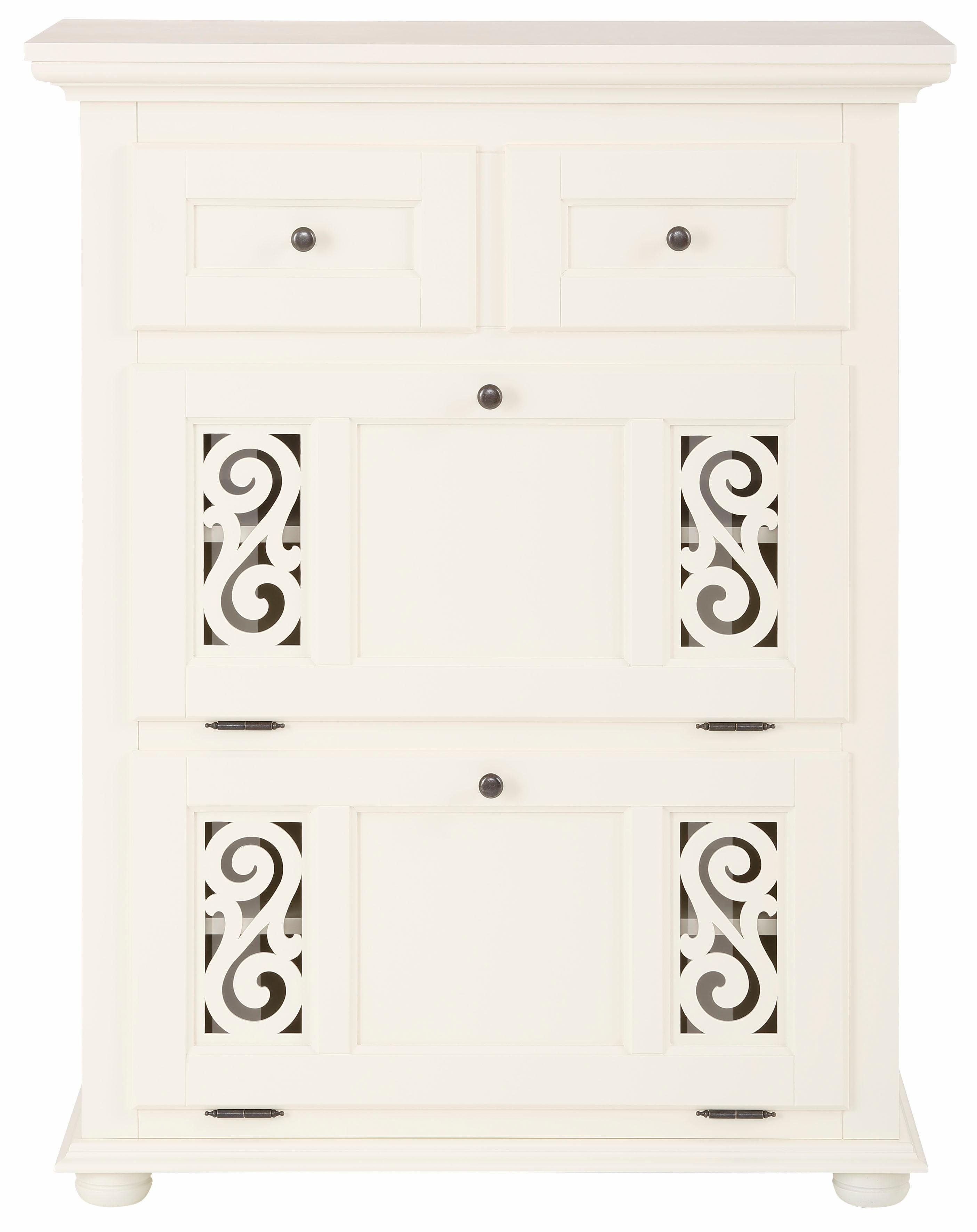 Home affaire Schoenenkast Arabeske met mooie ornamenten in de klepfront, breedte 90 cm