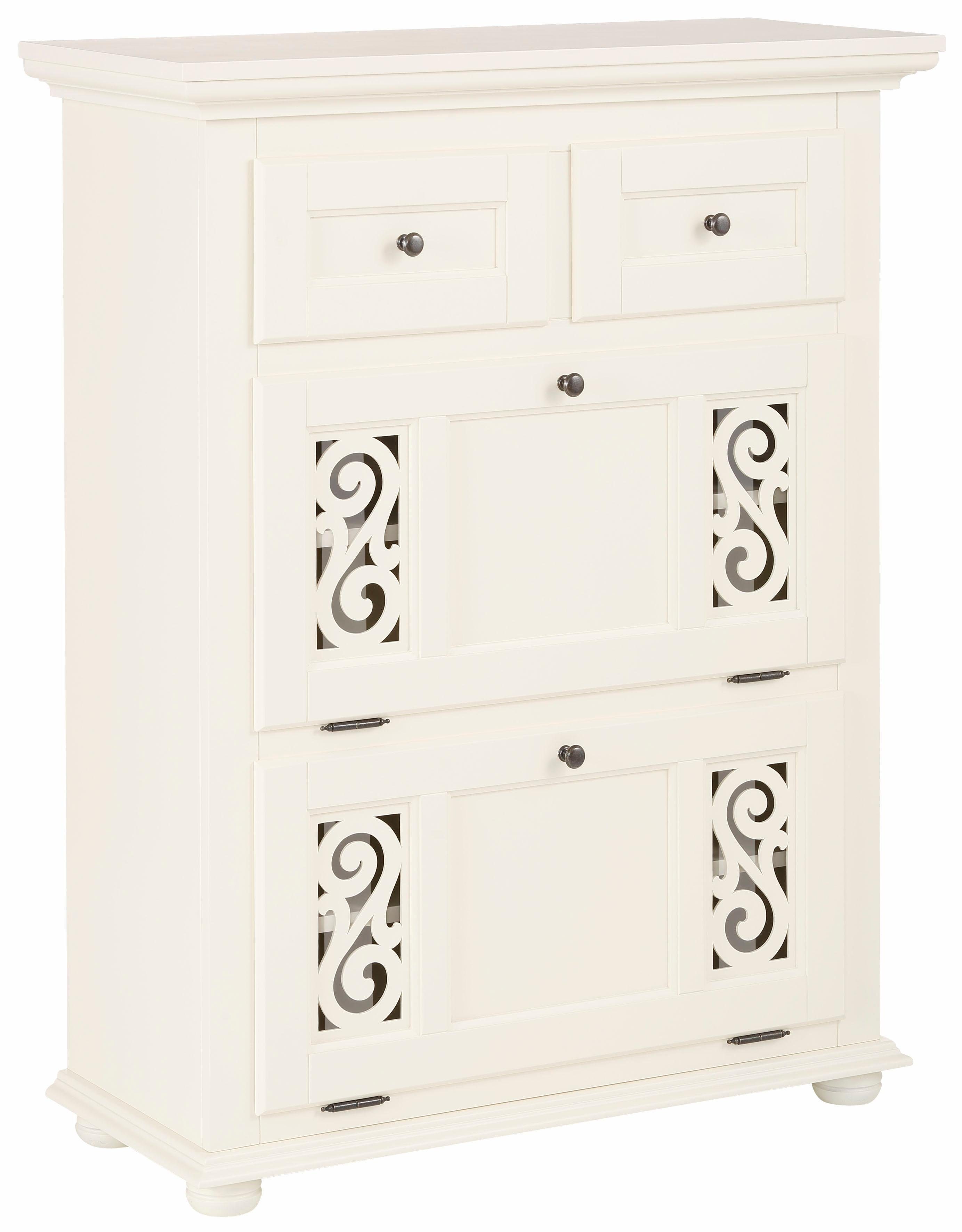 Home affaire Schoenenkast Arabeske met mooie ornamenten in de klepfront, breedte 90 cm