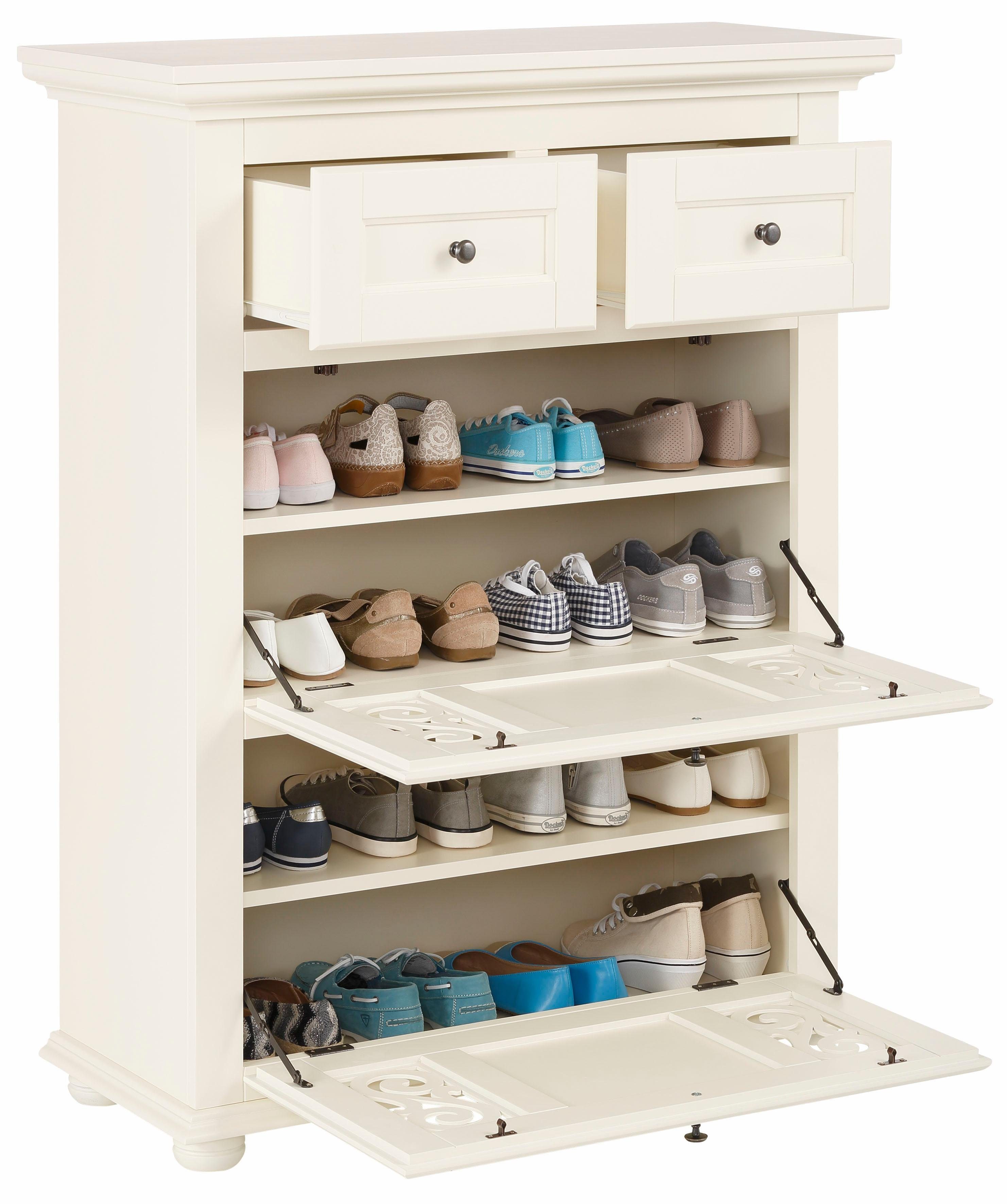 Home affaire Schoenenkast Arabeske met mooie ornamenten in de klepfront, breedte 90 cm