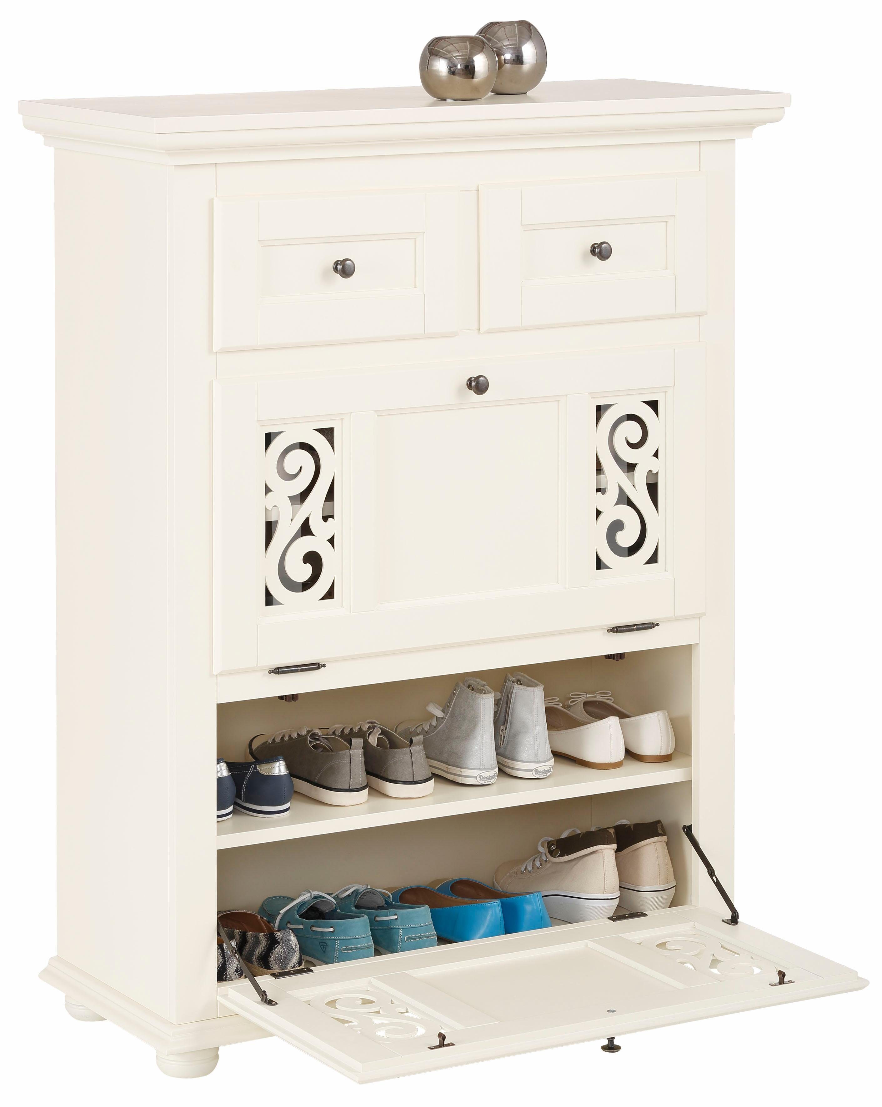 Home affaire Schoenenkast Arabeske met mooie ornamenten in de klepfront, breedte 90 cm
