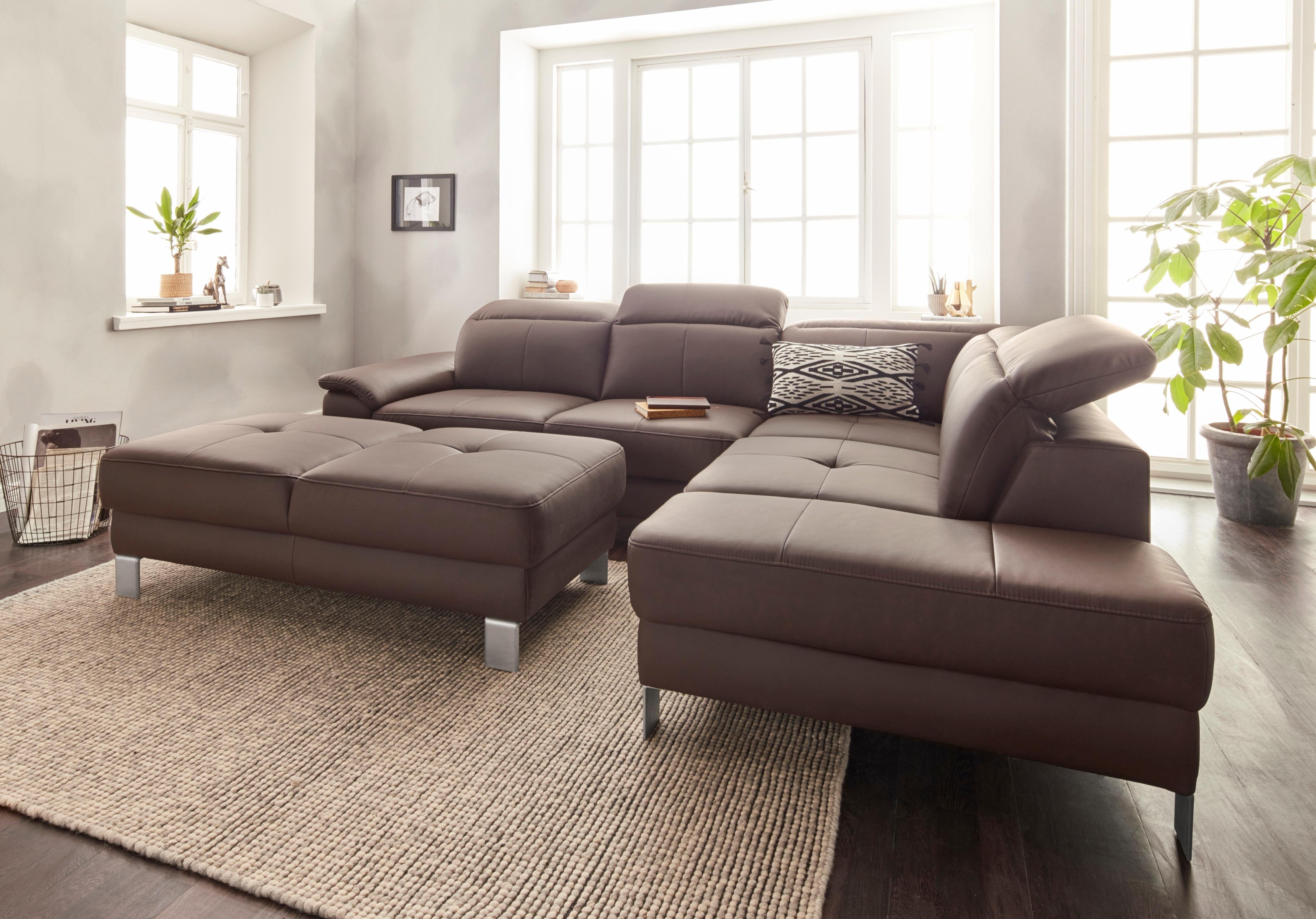 exxpo - sofa fashion Hoekbank Mantua, L-vorm met hoofd- of rugverstelling, bedfunctie en bedlade