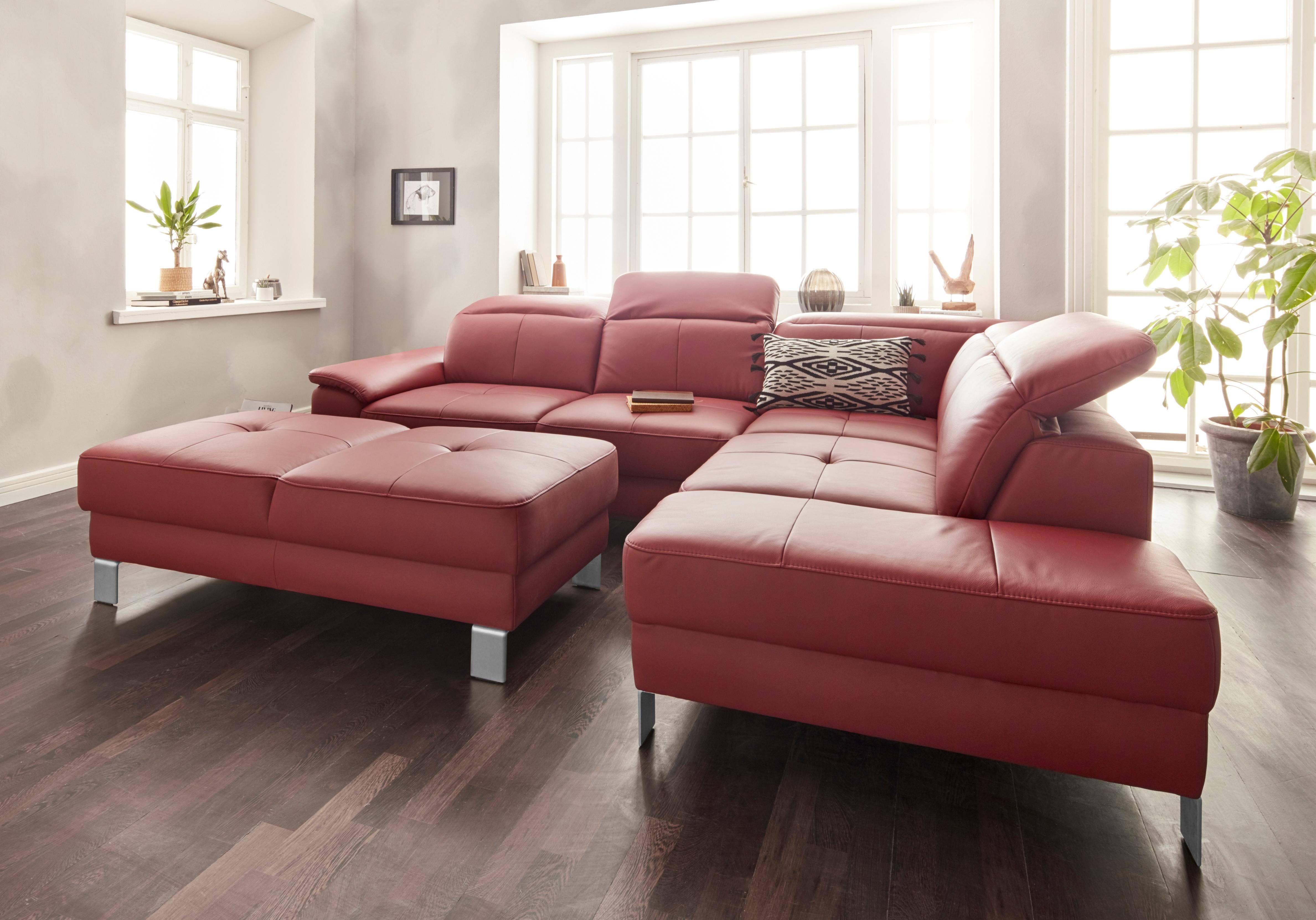 exxpo - sofa fashion Hoekbank Mantua, L-vorm met hoofd- of rugverstelling, bedfunctie en bedlade