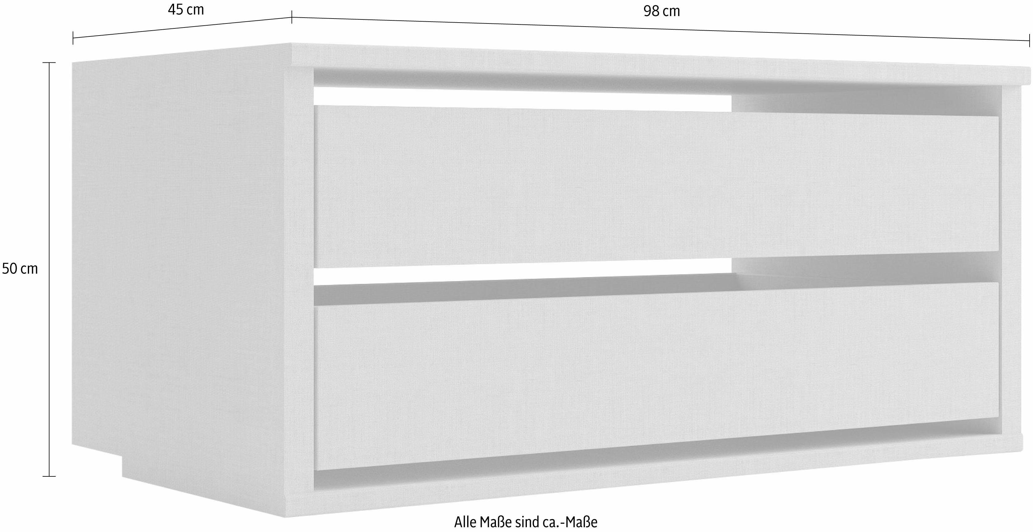 rauch Lade-inzet Accessoires voor Rauch-draaideurkasten ORANGE Breedte 98 cm, diepte 50 cm, 2 lades met zelfsluitende en demping