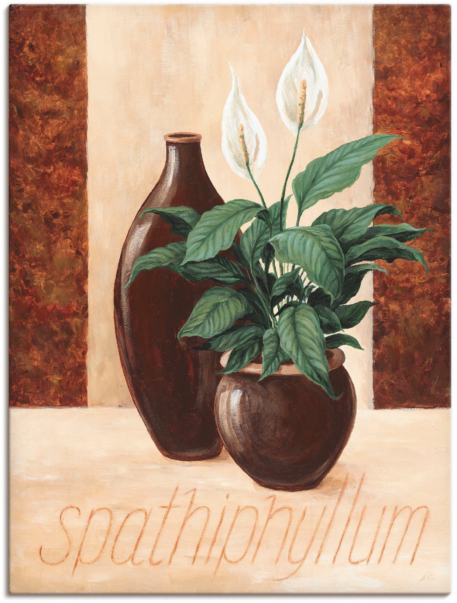 Artland Artprint Spathiphyllum - Einblatt in vele afmetingen & productsoorten - artprint van aluminium / artprint voor buiten, artprint op linnen, poster, muursticker / wandfolie o