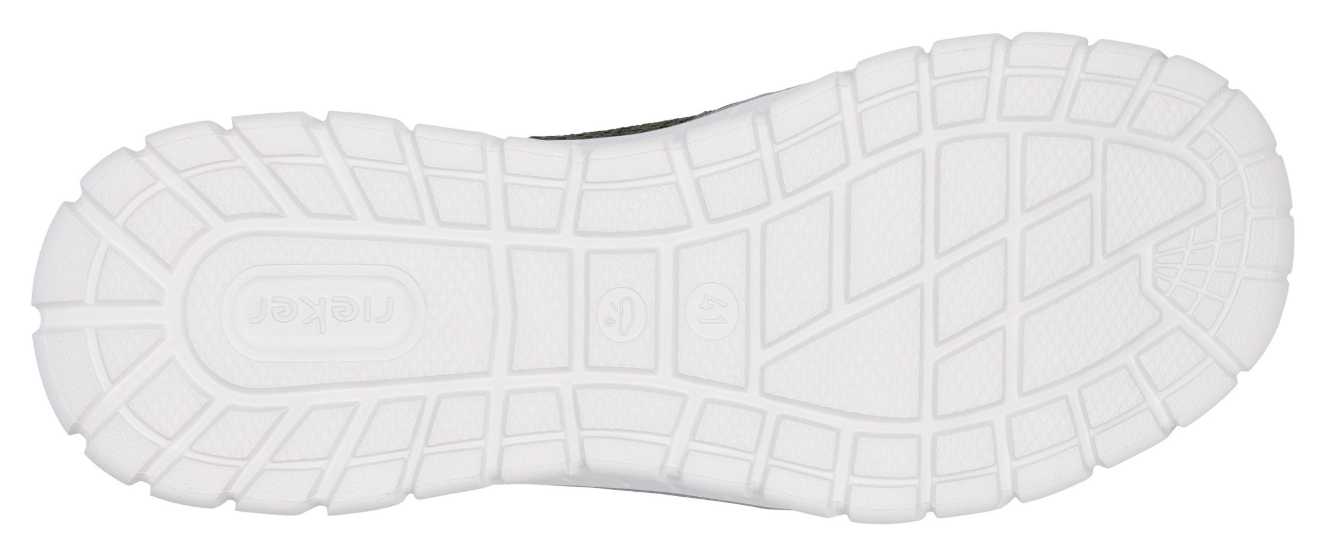 RIEKER Sport Slip-on sneakers , lage schoen, vrijetijdsschoen, slipper met modieuze loopzool