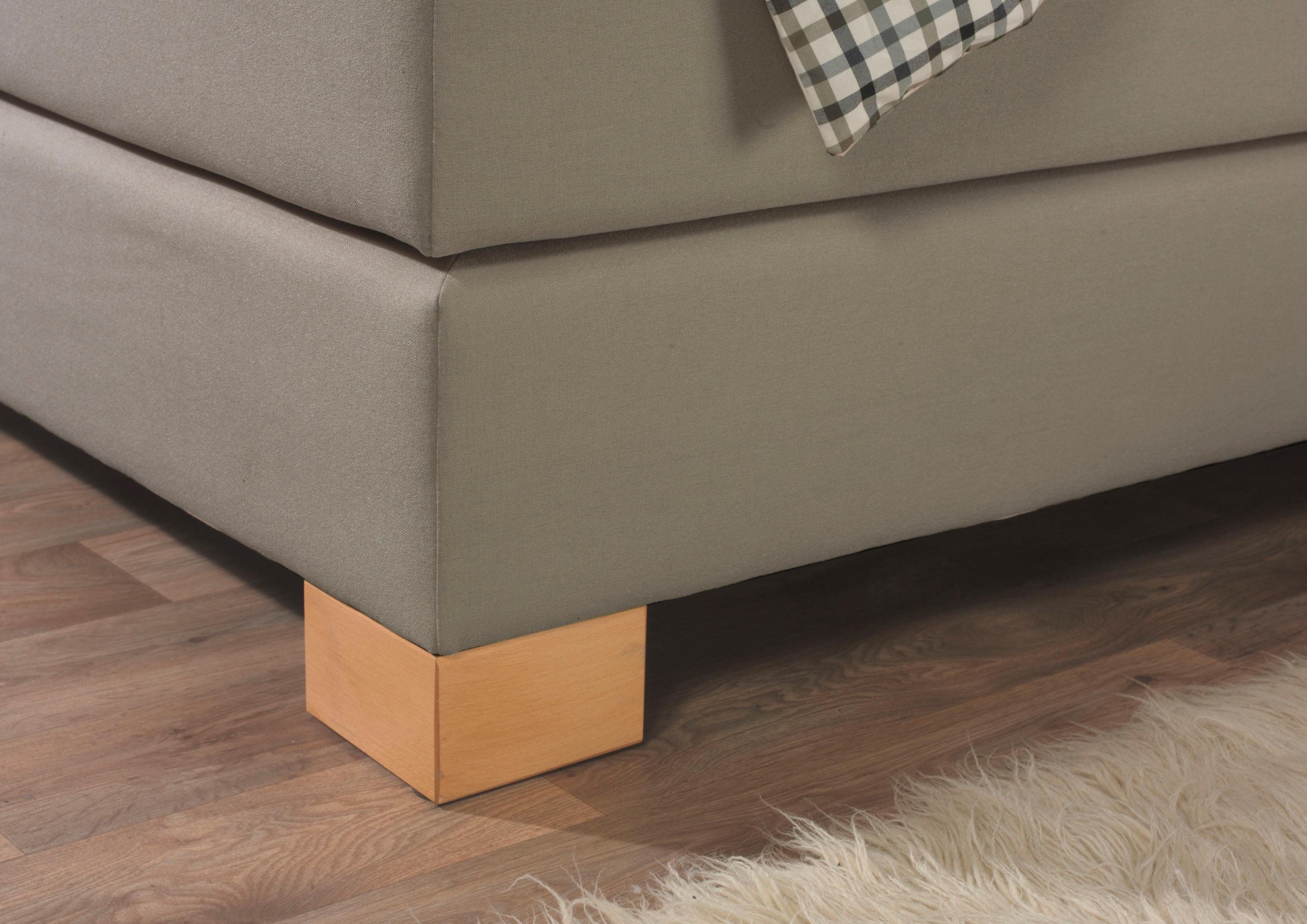 Home affaire Boxspring Merino incl. topmatras van koudschuim, 5 breedten, 2 hardheden, 3 uitvoeringen