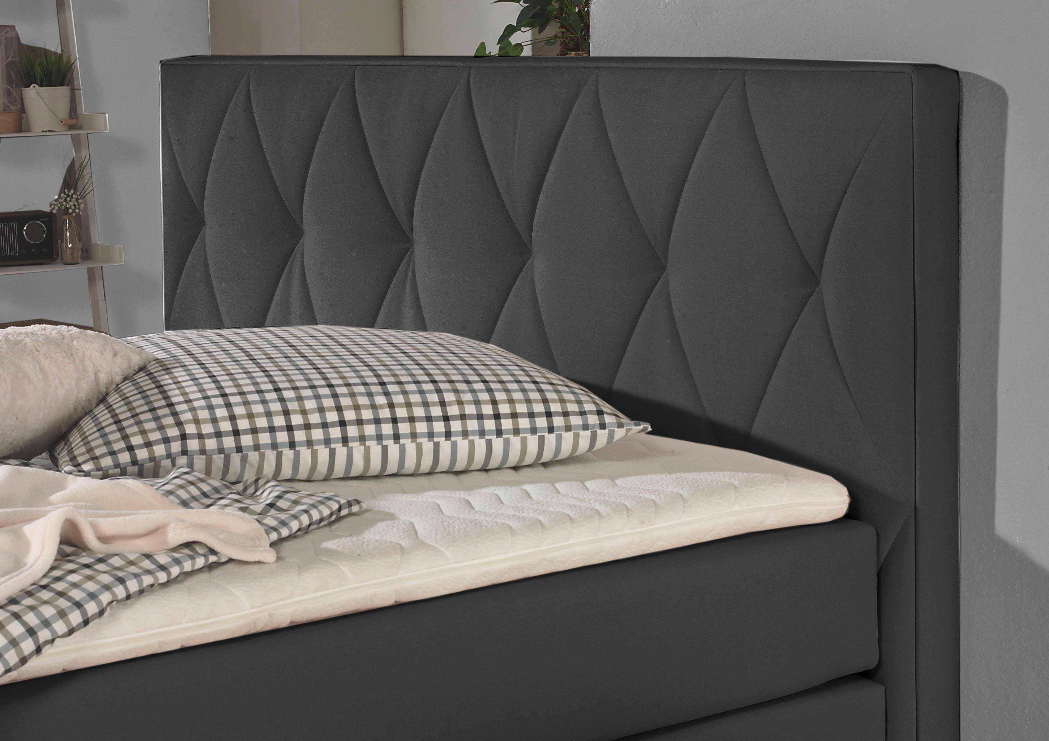 Home affaire Boxspring Merino incl. topmatras van koudschuim, 5 breedten, 2 hardheden, 3 uitvoeringen