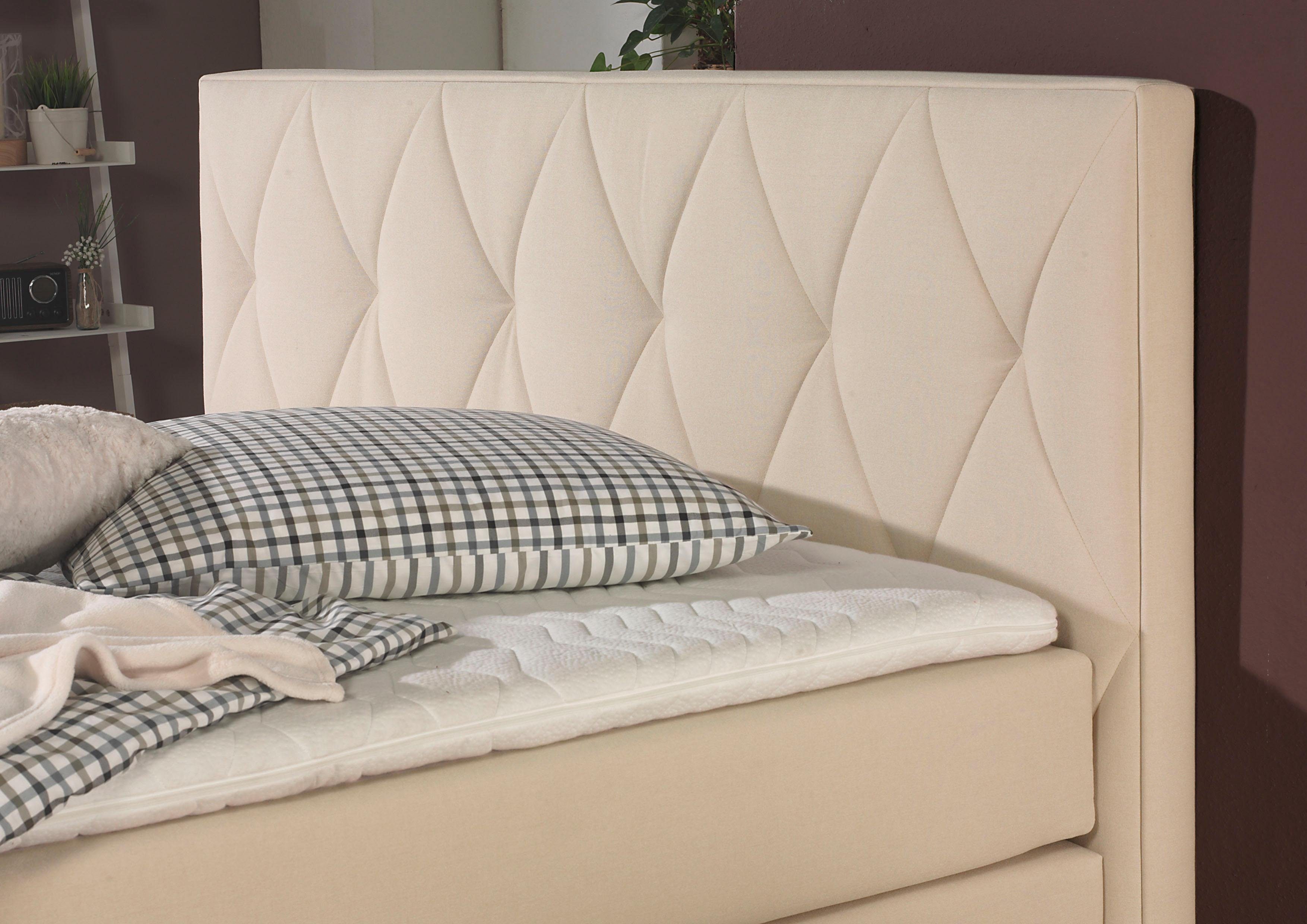 Home affaire Boxspring Merino incl. topmatras van koudschuim, 5 breedten, 2 hardheden, 3 uitvoeringen