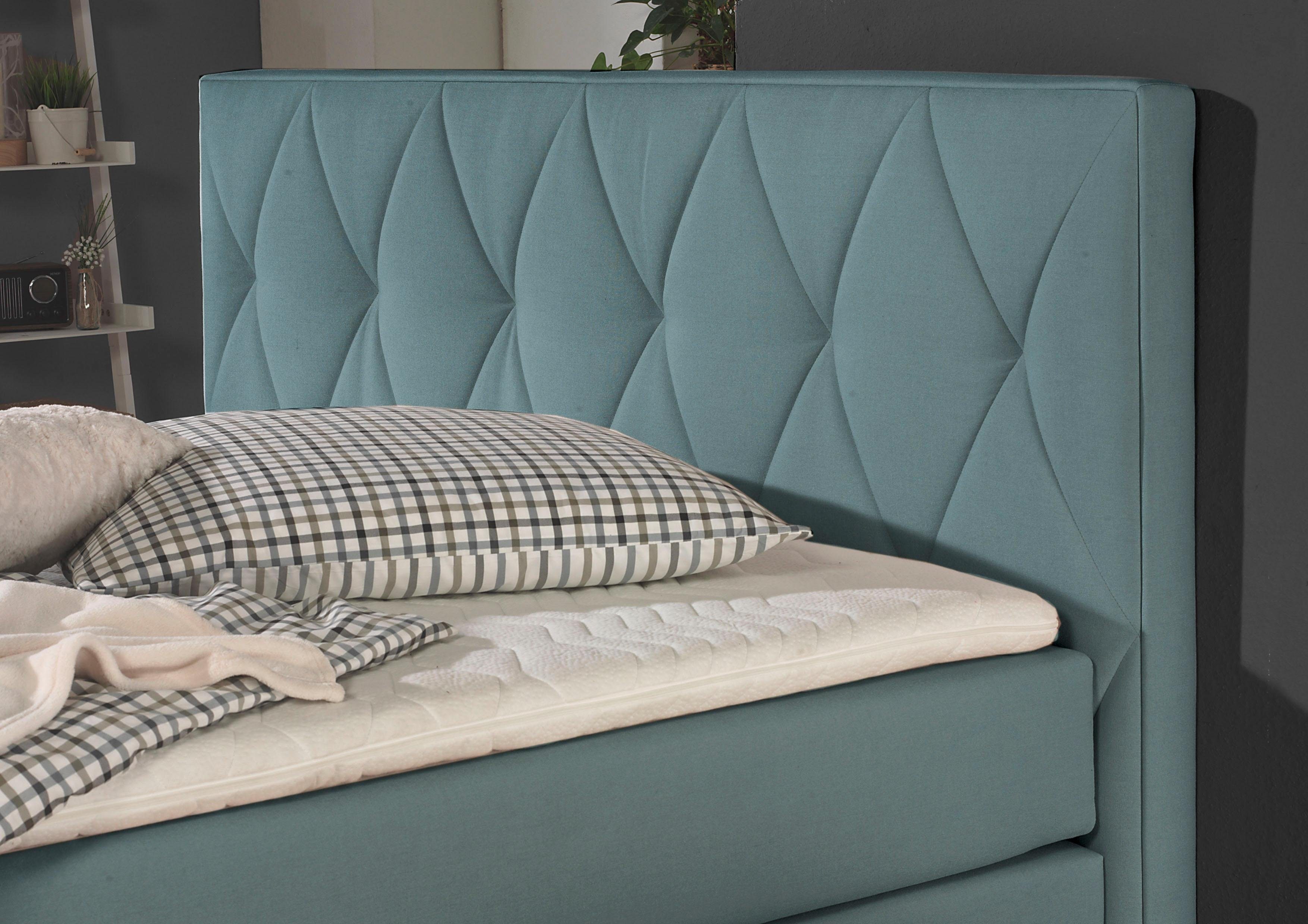 Home affaire Boxspring Merino incl. topmatras van koudschuim, 5 breedten, 2 hardheden, 3 uitvoeringen
