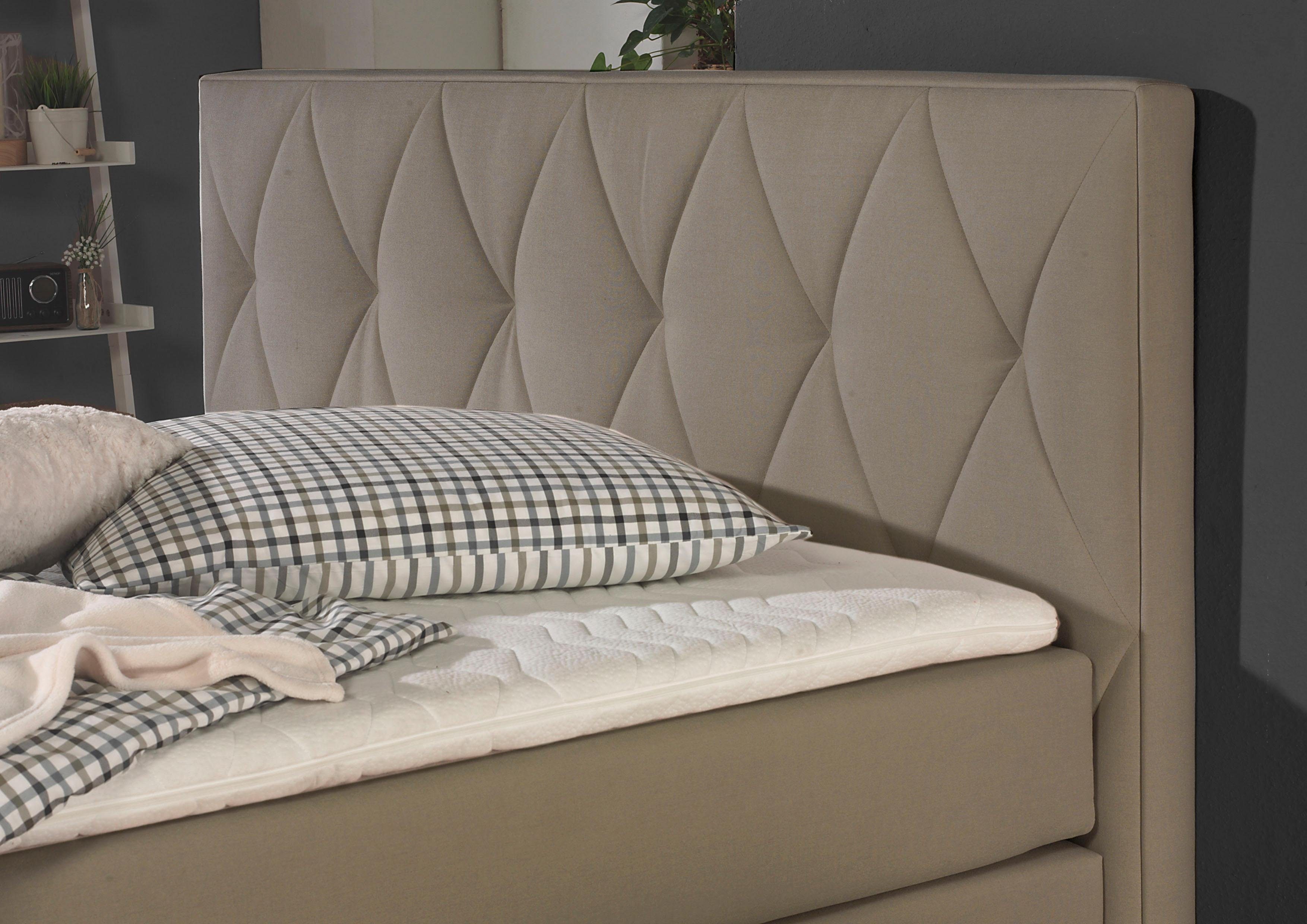 Home affaire Boxspring Merino incl. topmatras van koudschuim, 5 breedten, 2 hardheden, 3 uitvoeringen