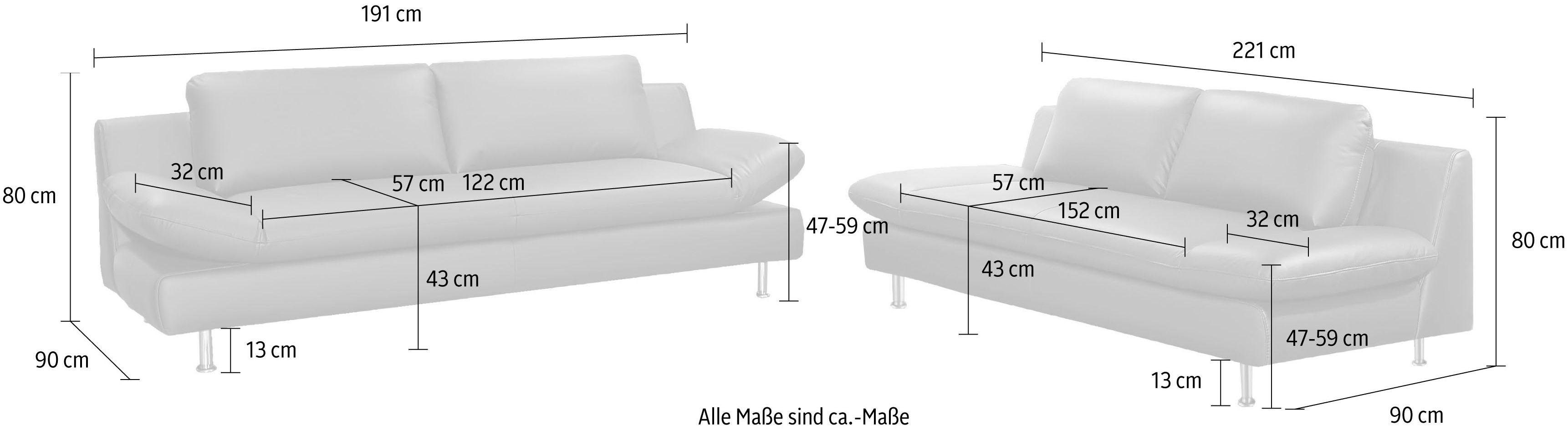 Places of Style Zithoek Redding bestaande uit 2 en 3 zits (set, 2-delig)