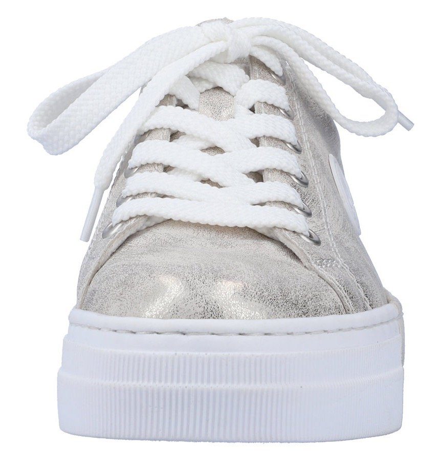 Rieker Sneakers vrijetijdsschoen, lage schoen, veterschoen met plateauzool