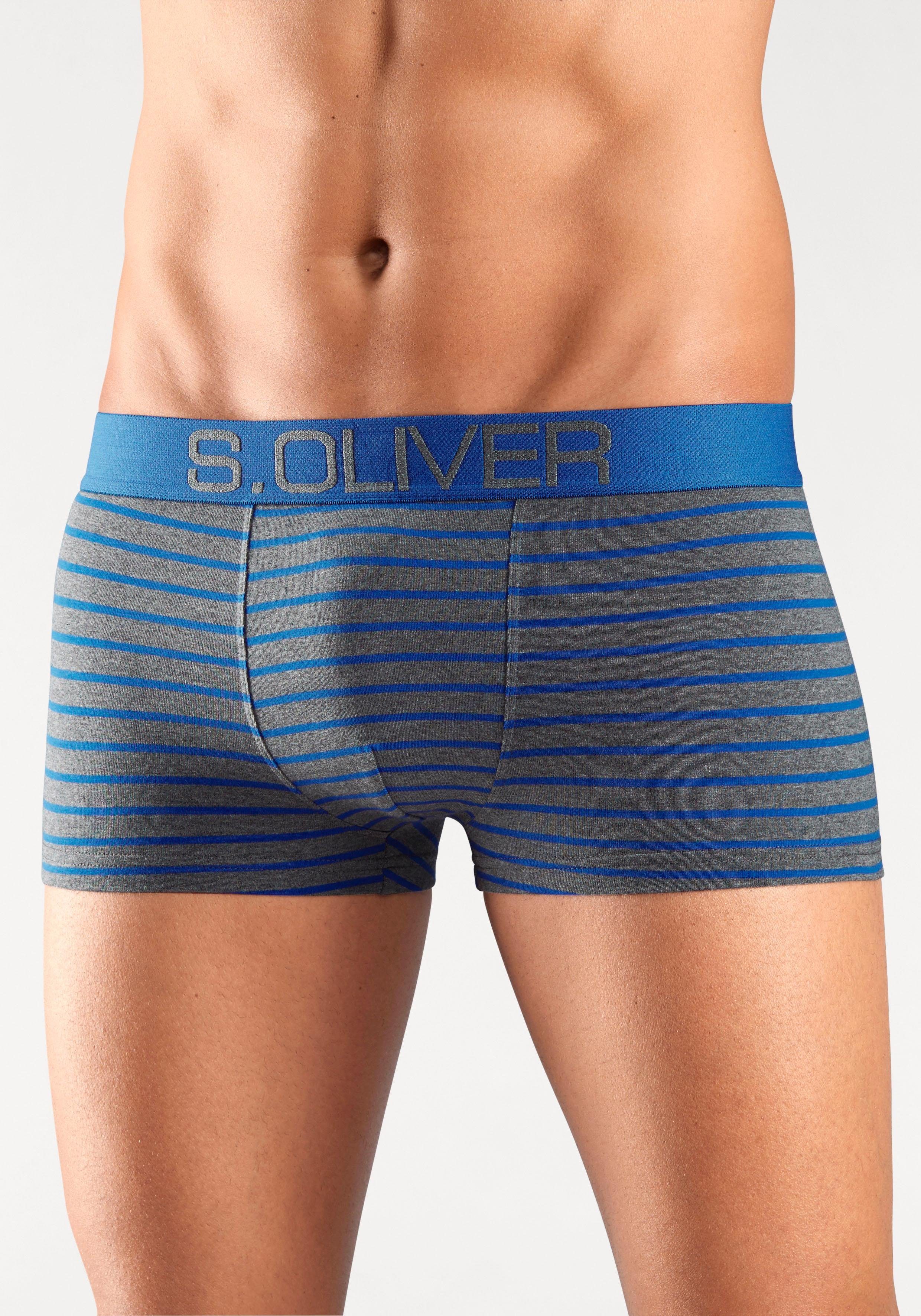 s.Oliver RED LABEL Beachwear Hipster strak zittende boxershorts voor heren van katoenmix (set, 4 stuks)