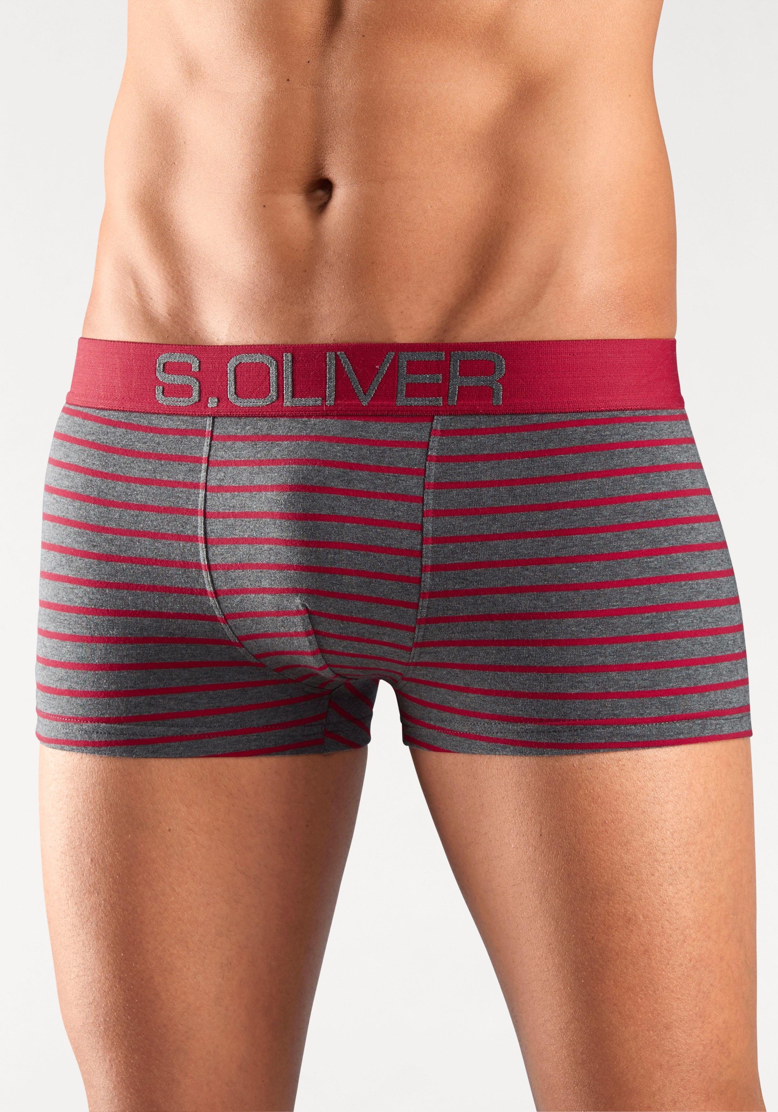 s.Oliver RED LABEL Beachwear Hipster strak zittende boxershorts voor heren van katoenmix (set, 4 stuks)