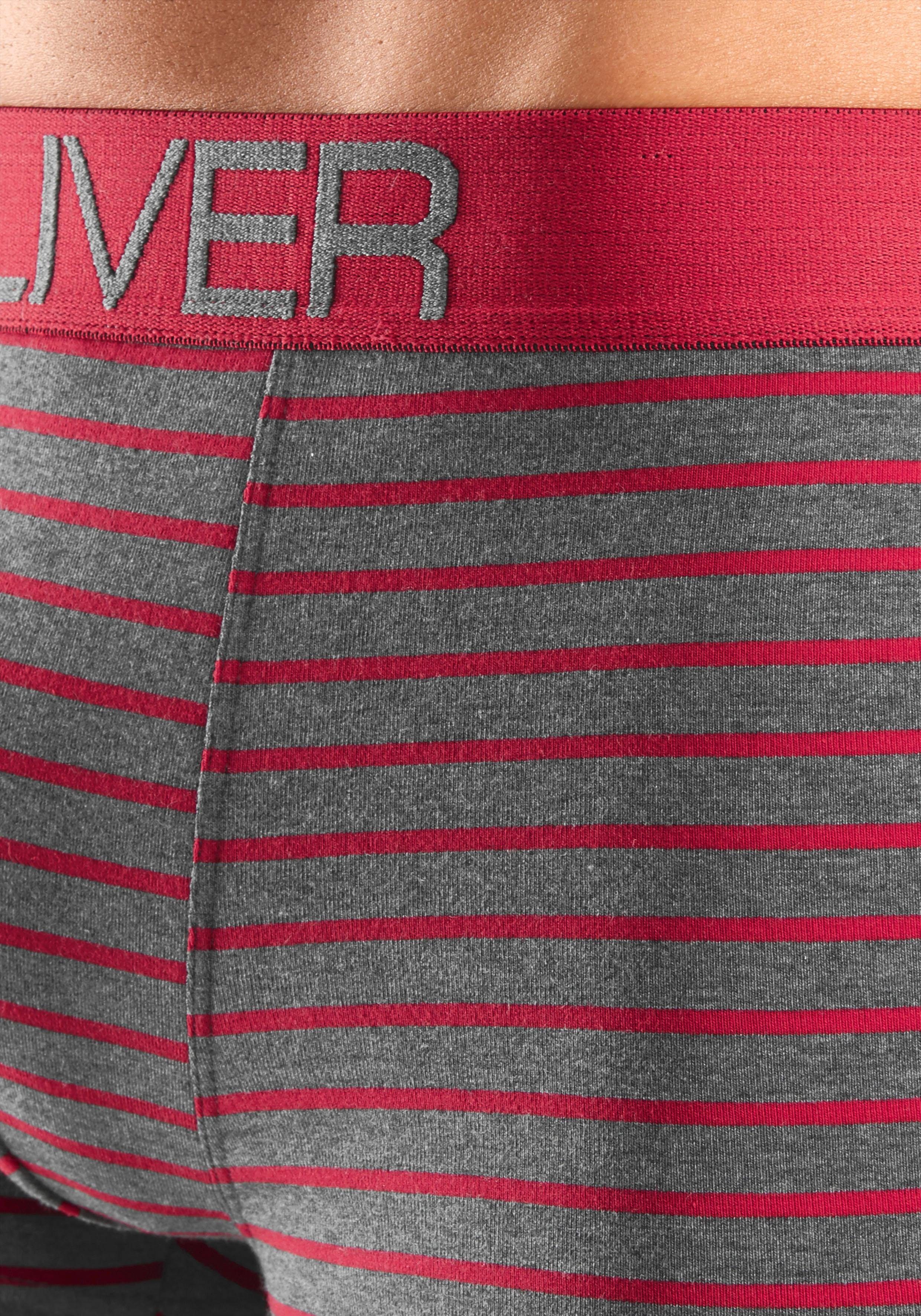 s.Oliver RED LABEL Beachwear Hipster strak zittende boxershorts voor heren van katoenmix (set, 4 stuks)