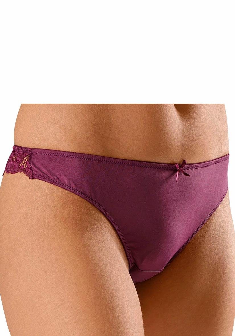 Petite fleur String achter geheel van fijne jacquard-kant (3 stuks)