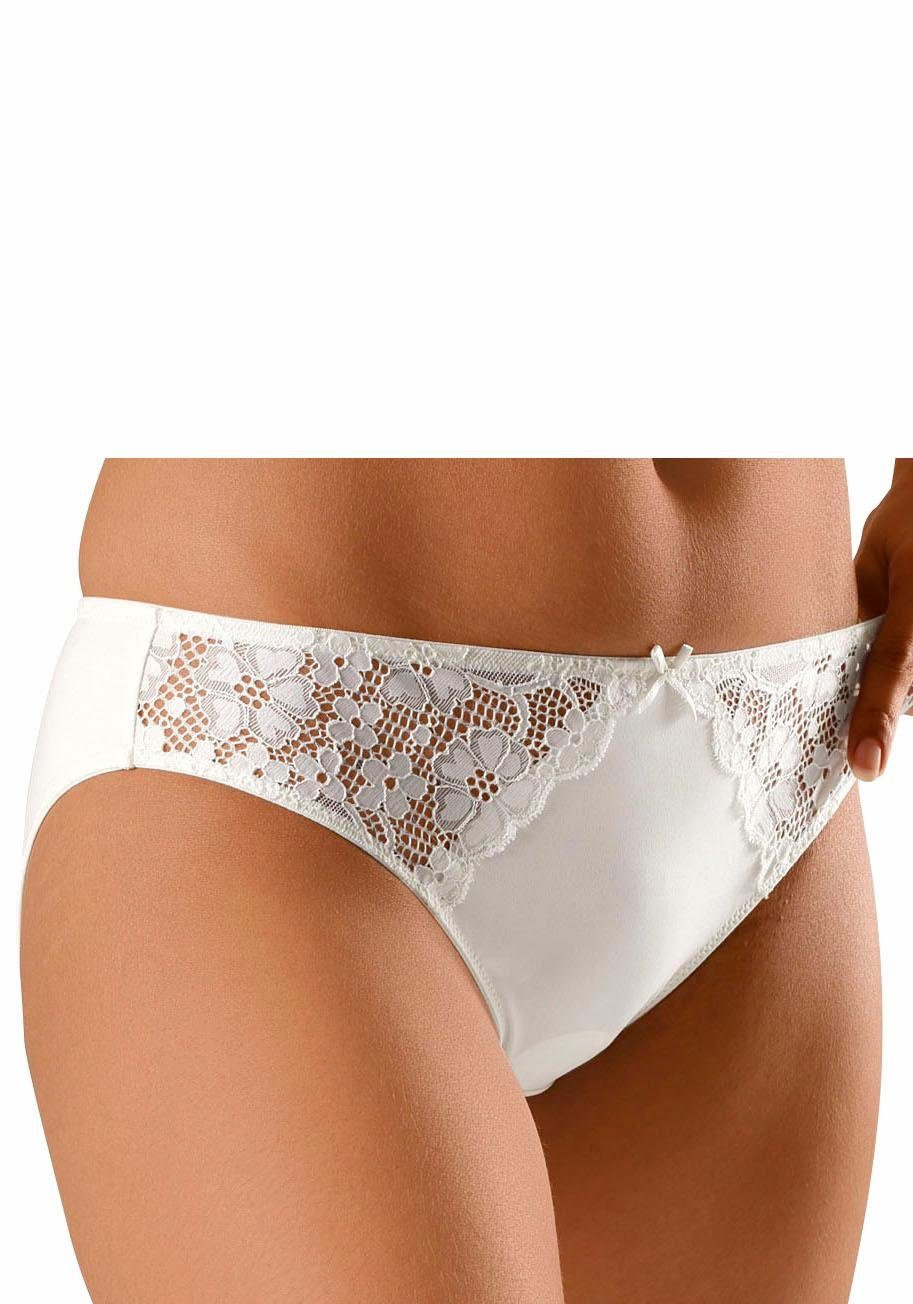 Petite fleur Slip met iets transparante jacquard-kant aan beide kanten opzij (3 stuks)