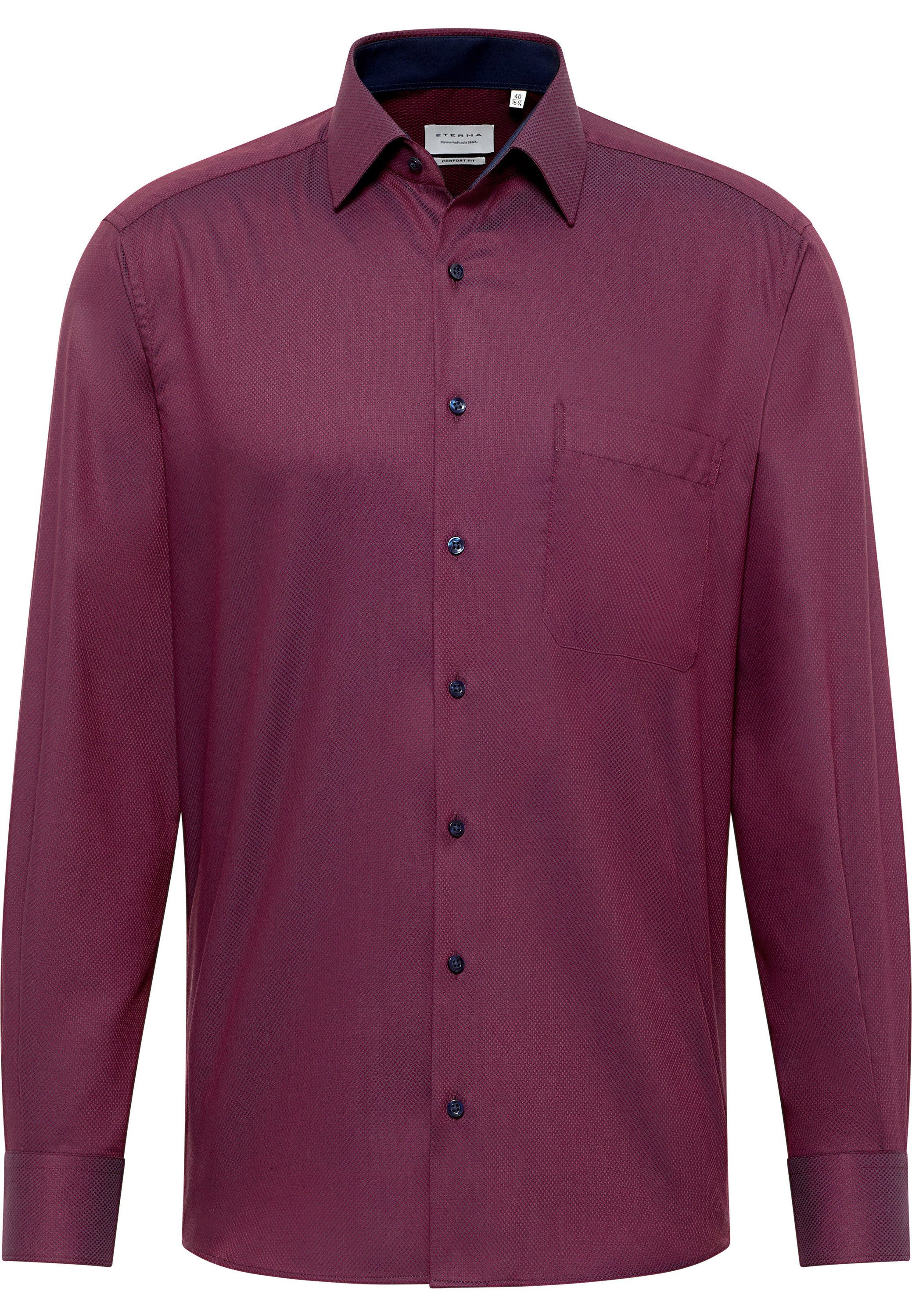 Eterna Overhemd met lange mouwen Slim fit NON IRON (strijkvrij)