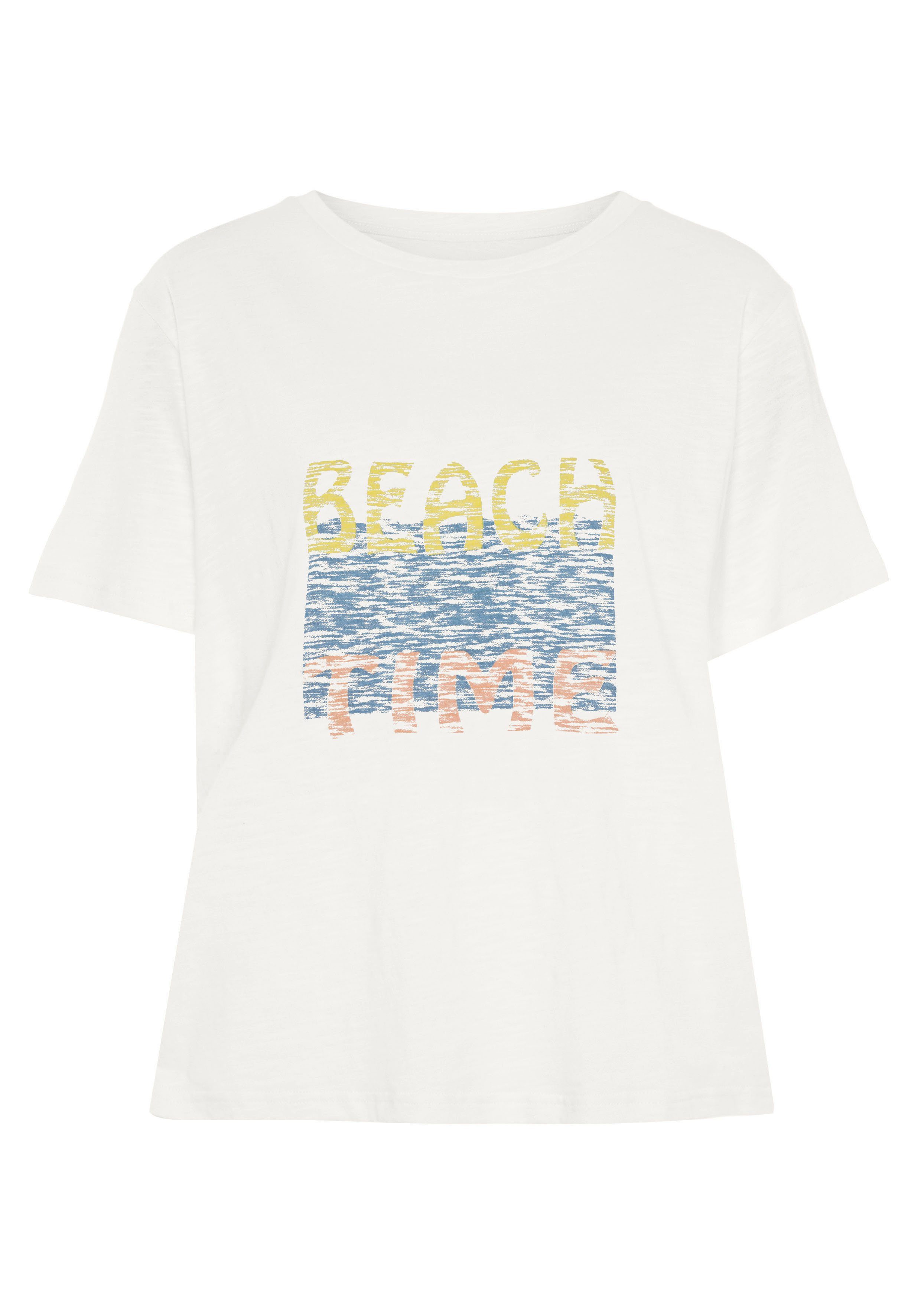 Beachtime T-shirt met twee verschillende prints (set, 2-delig)