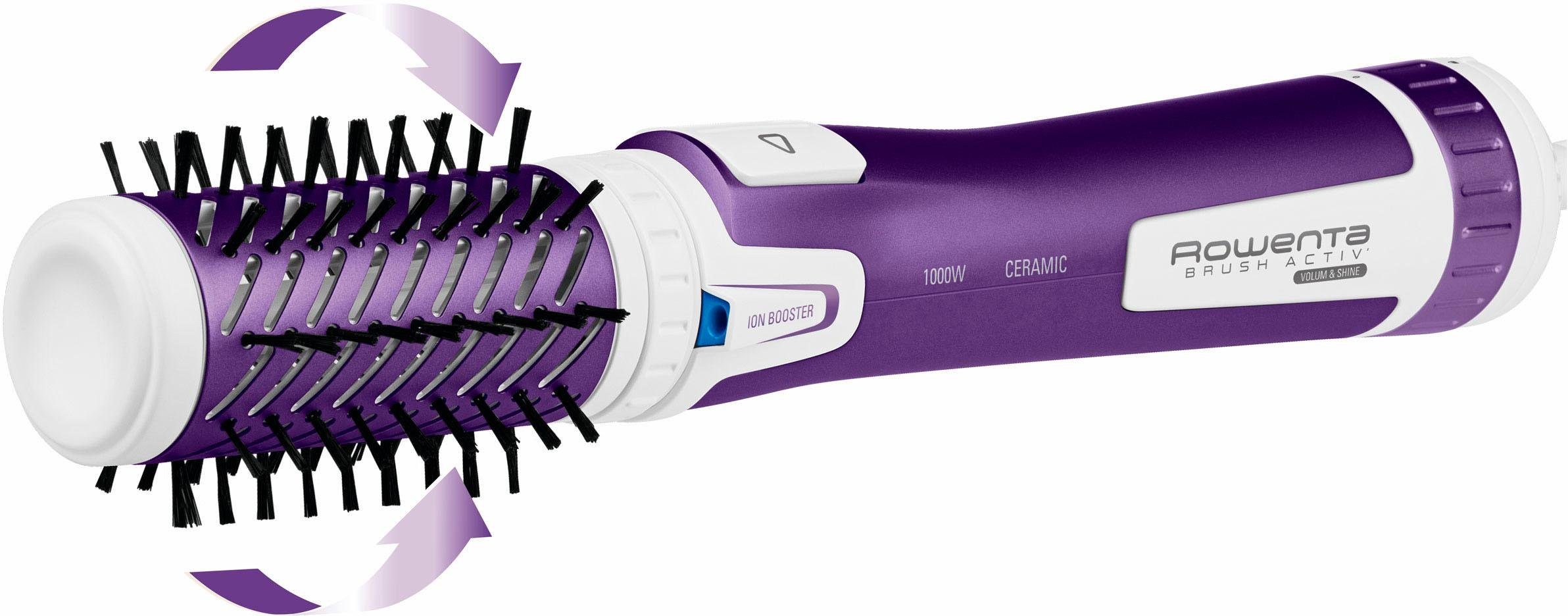 Rowenta Stylingborstel met warme lucht Brush Activ Volume & Shine, roterend, 2 borstelkoppen, Keramische coating, 3 snelheidsniveaus, koude stand, CF9530