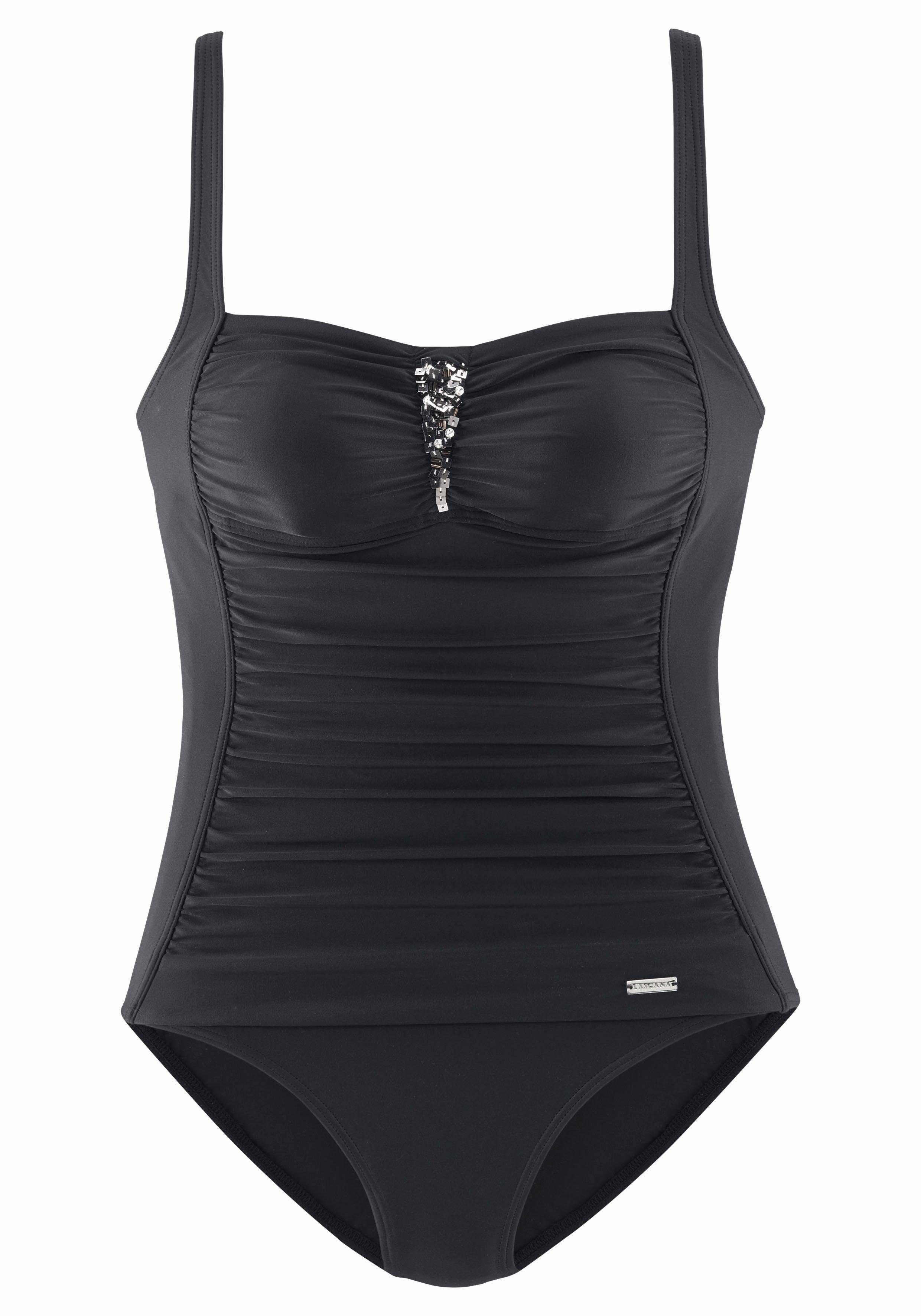 Lascana Badpak met paillettengarnering en modellerend effect