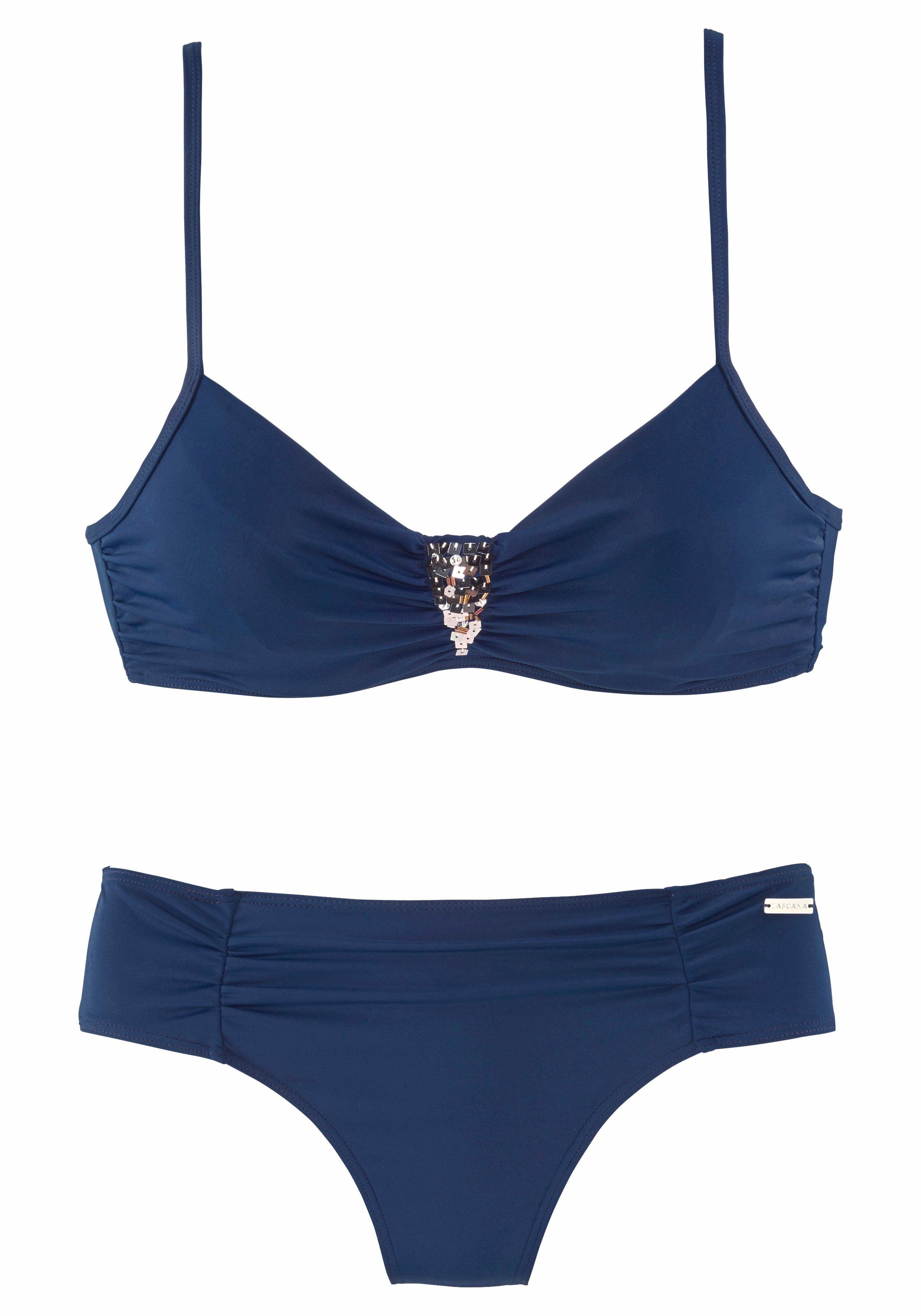 Lascana Beugelbikini met paillettengarnering