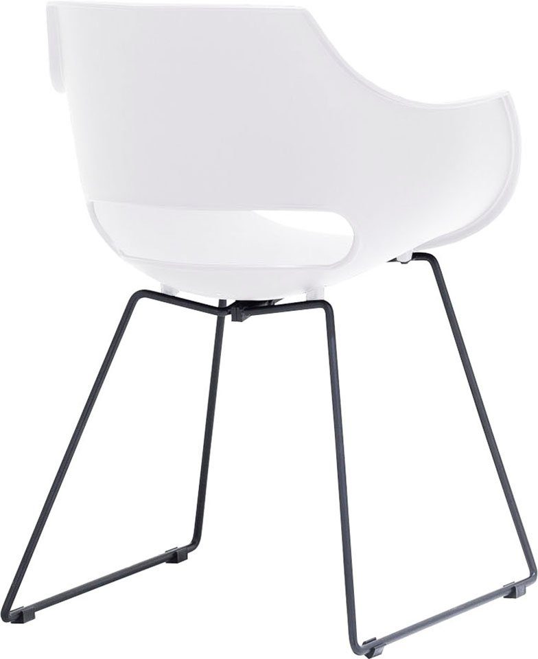 MCA furniture Kuipstoel Rockville 4-set, schaats, kunststof, belastbaarheid 120 kg, zithoogte ca. 46 cm (set, 4 stuks)