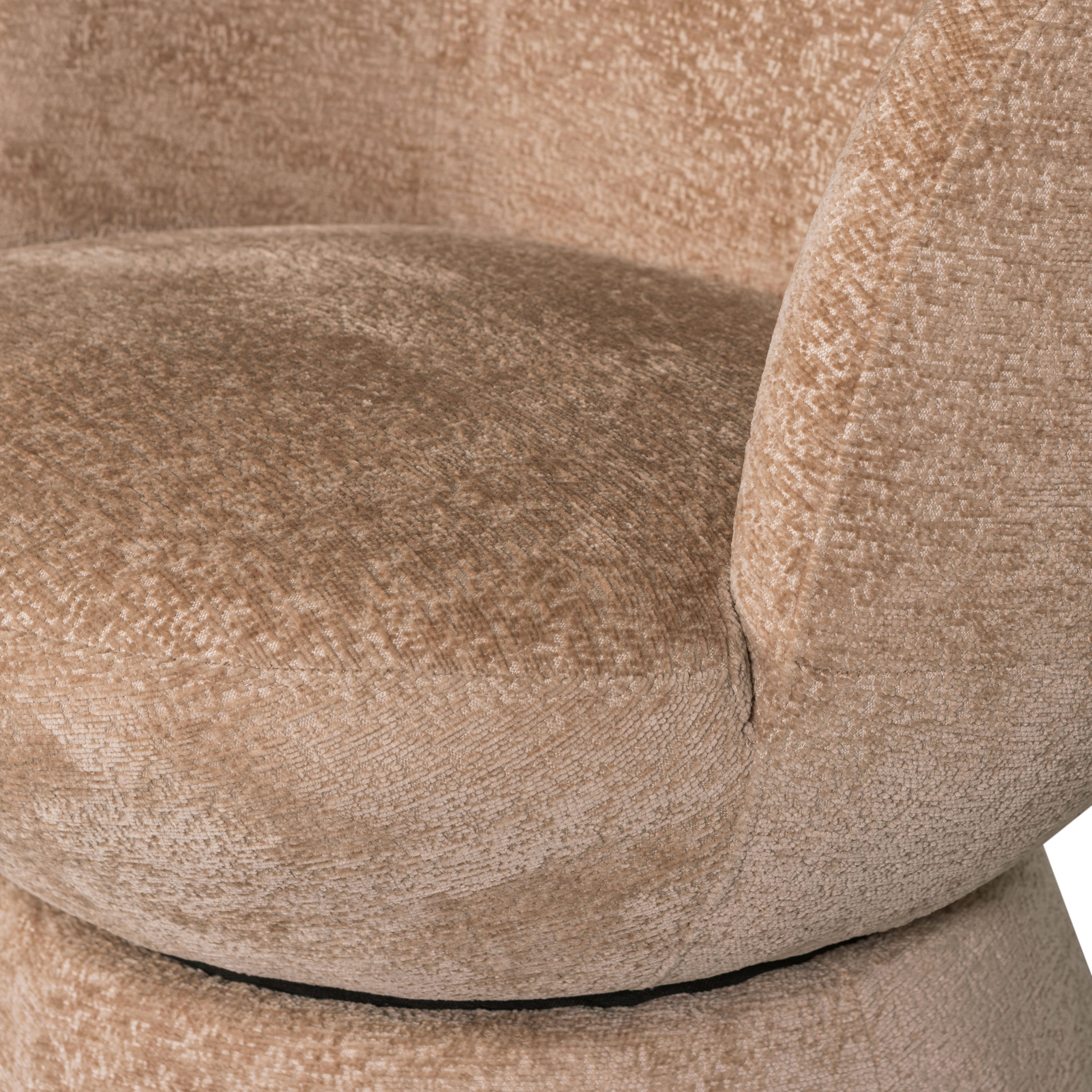 WOOOD Draaibare fauteuil Shuffle draaibaar in elke richting, ronde vorm, h 72 cm x b 73 cm