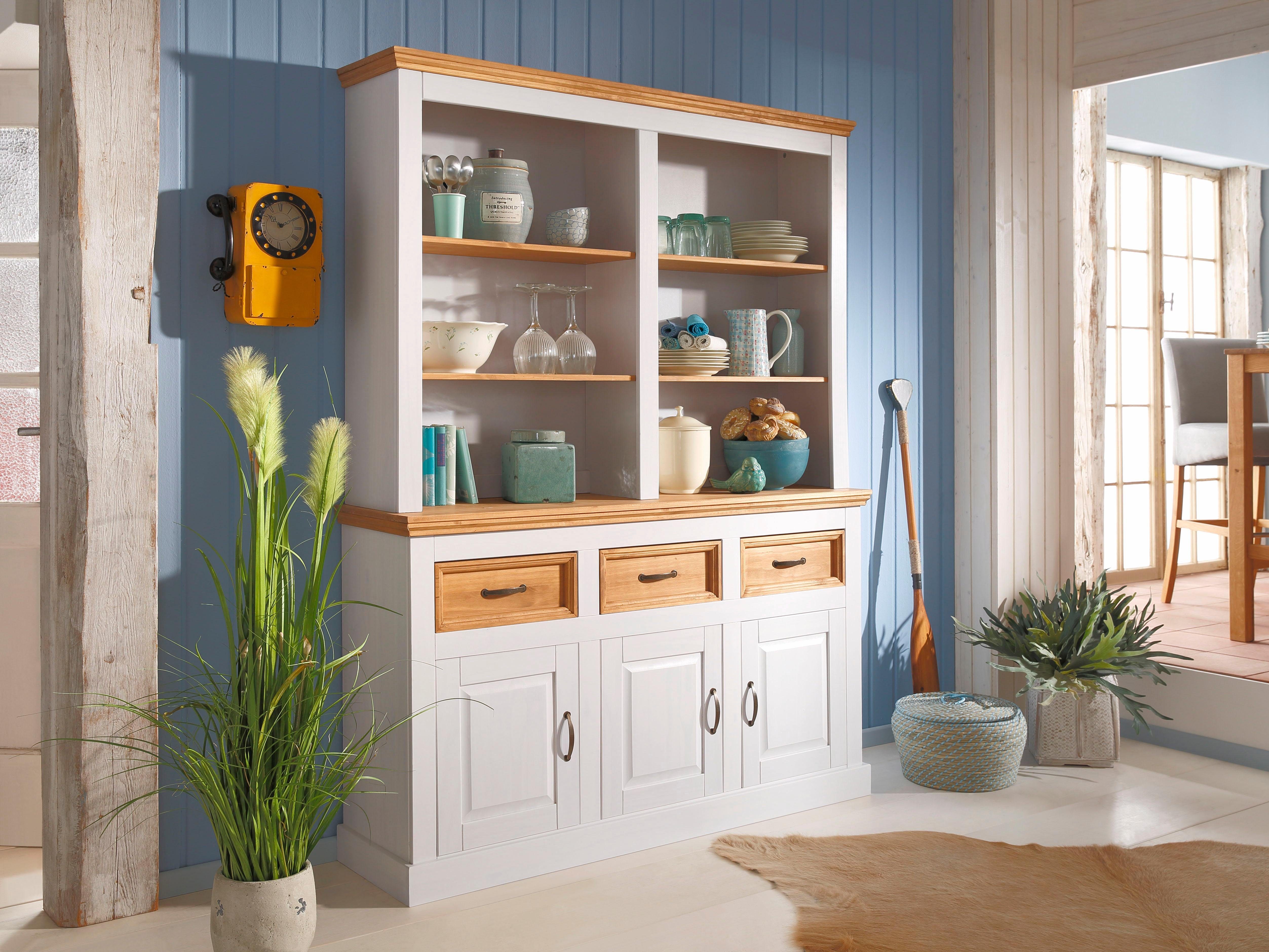 Home affaire Buffetkast Selma Breedte 145 cm buffetkasten wit