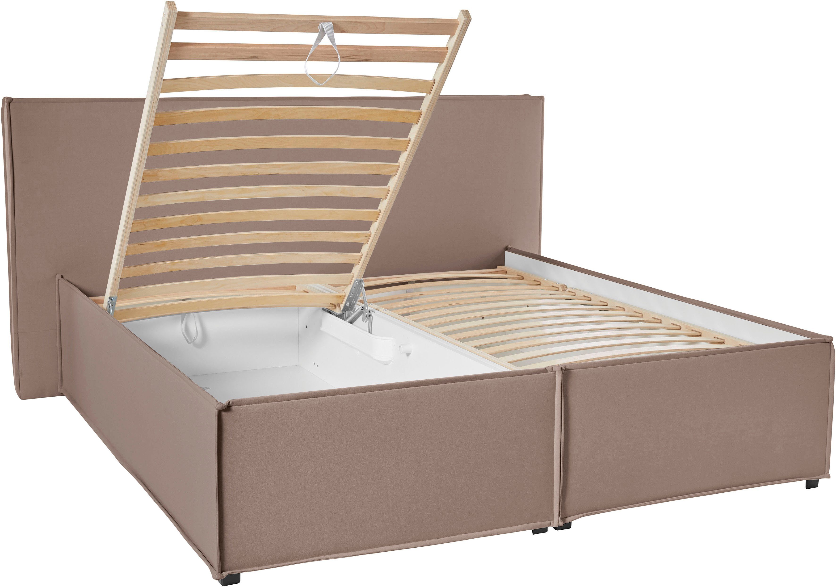 LeGer Home by Lena Gercke Gestoffeerd bed Isaline naar keuze zonder matras of met 3 matrassoorten, hoofdbordhoogte 107 cm