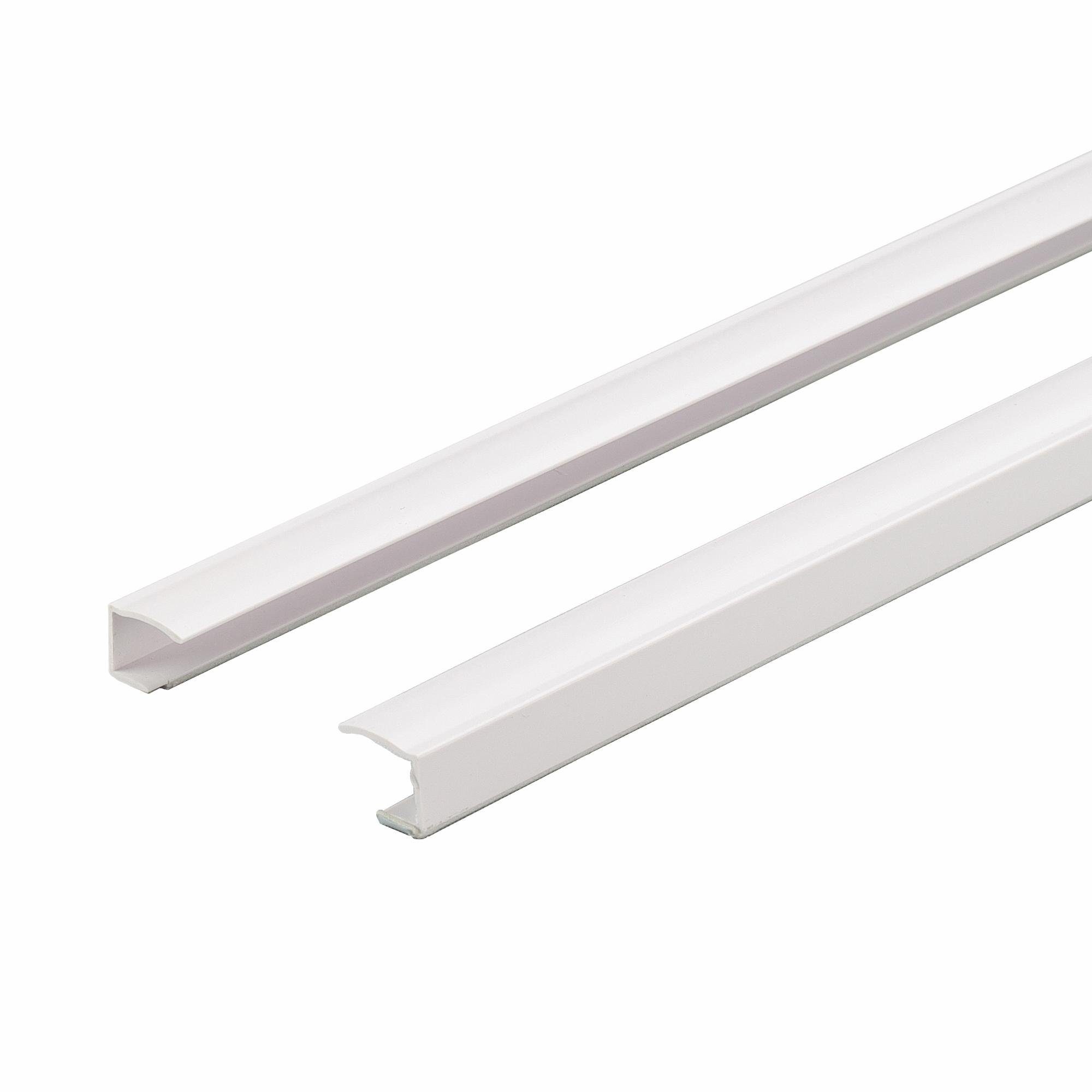 Liedeco Zelfklevende rails zelfklevend (set, 2 stuks) toebehoren voor rol- & plisségordijnen maat L: 150 cm wit