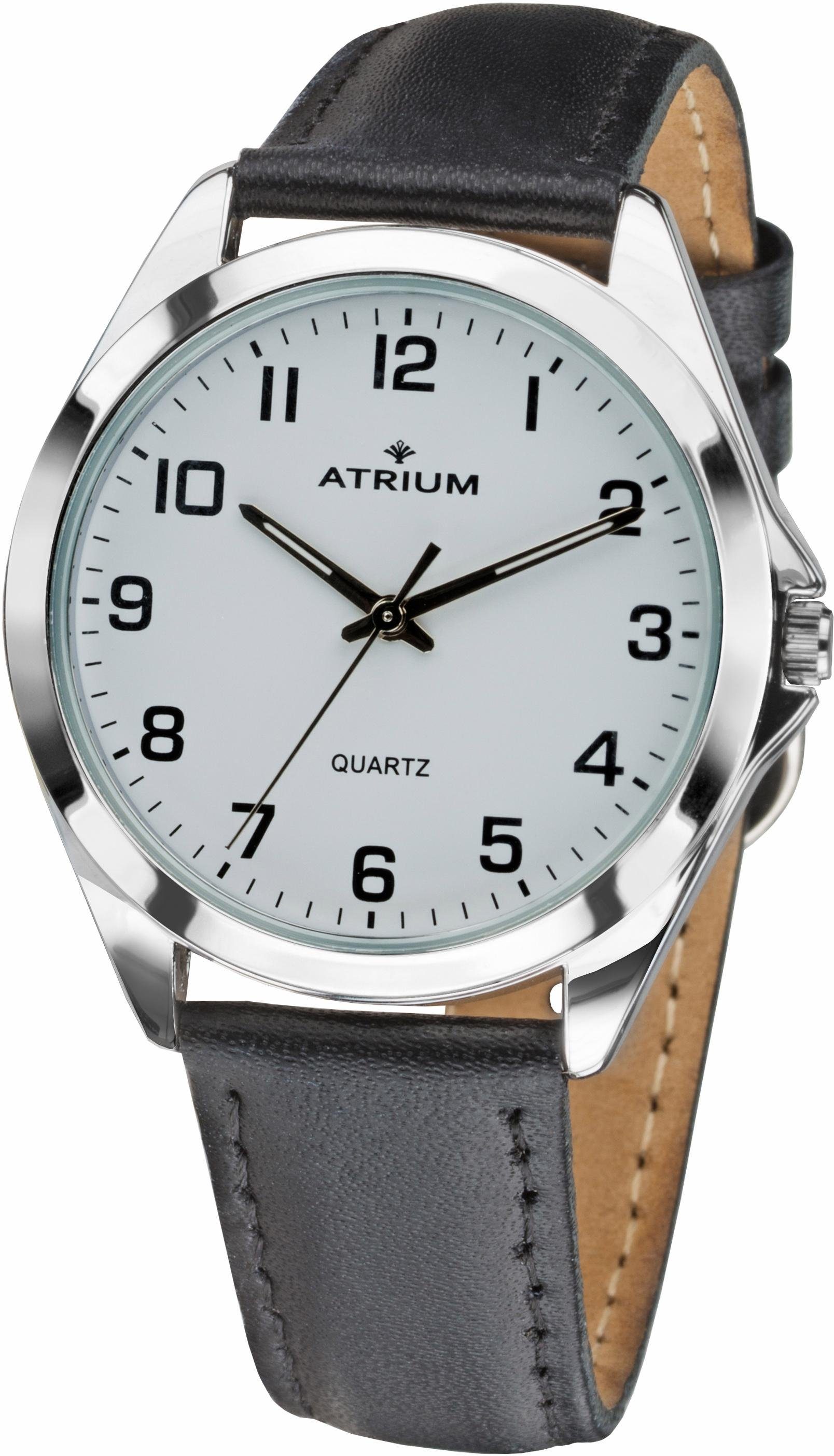 Atrium Kwartshorloge A10-12 Horloge, herenhorloge, dameshorloge, leren band
