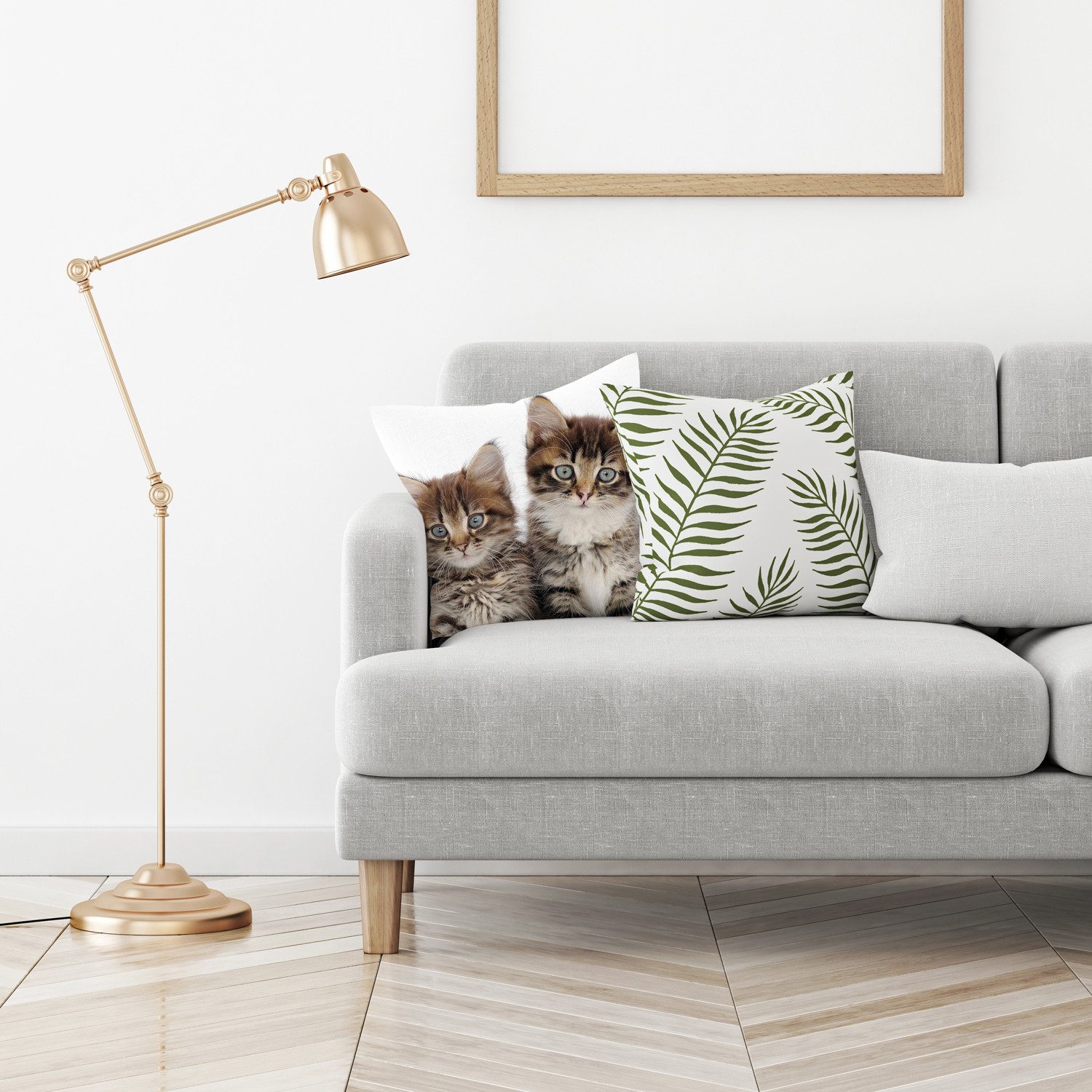 queence Sierkussen Patrick Kussenhoes, katten, dierenmotief, schattig, speels, huisdieren, decoratief (1 stuk)