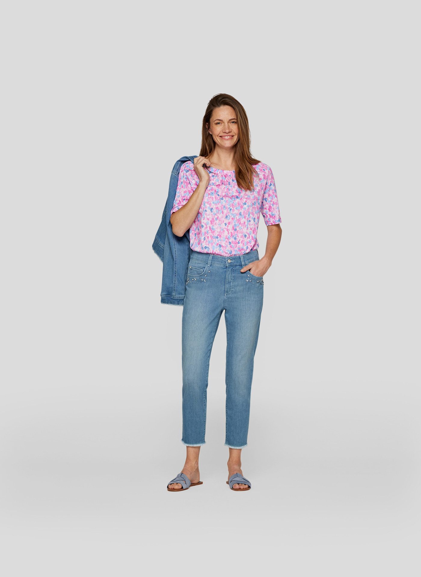Rabe Shirt met ronde hals met grafisch patroon