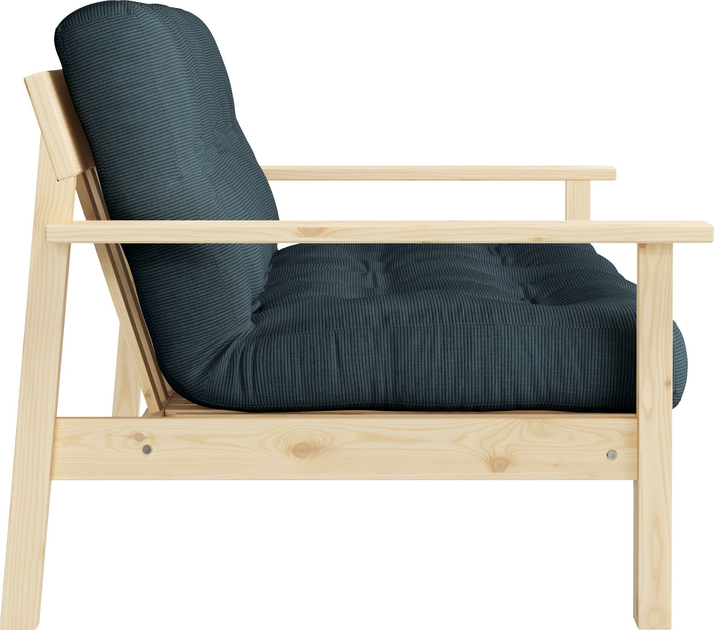 Karup Slaapbank Unwind Met houtstructuur, incl. futonmatras, ligoppervlak 130x190 cm