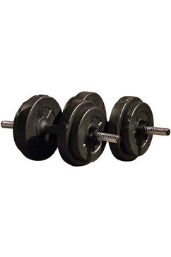 iron gym dumbbell (set, 18-delig) zwart